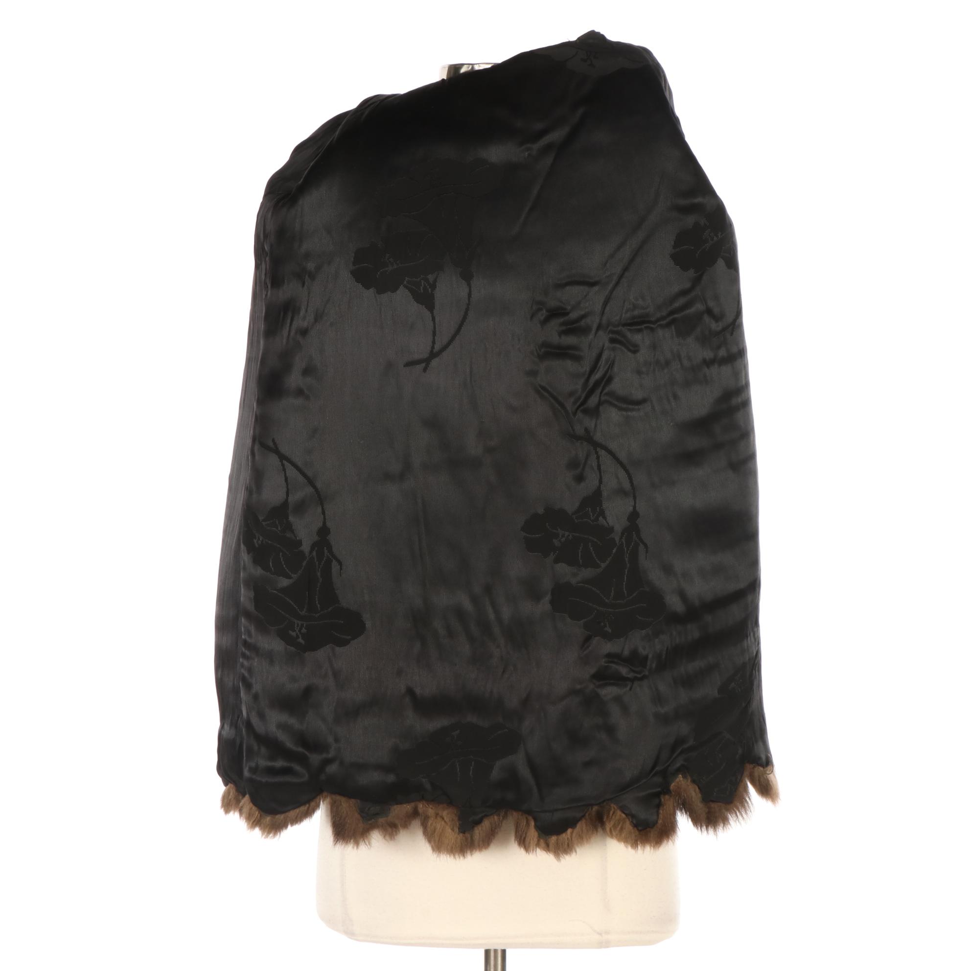 Natural Dark Brown Beaver Fur Stole