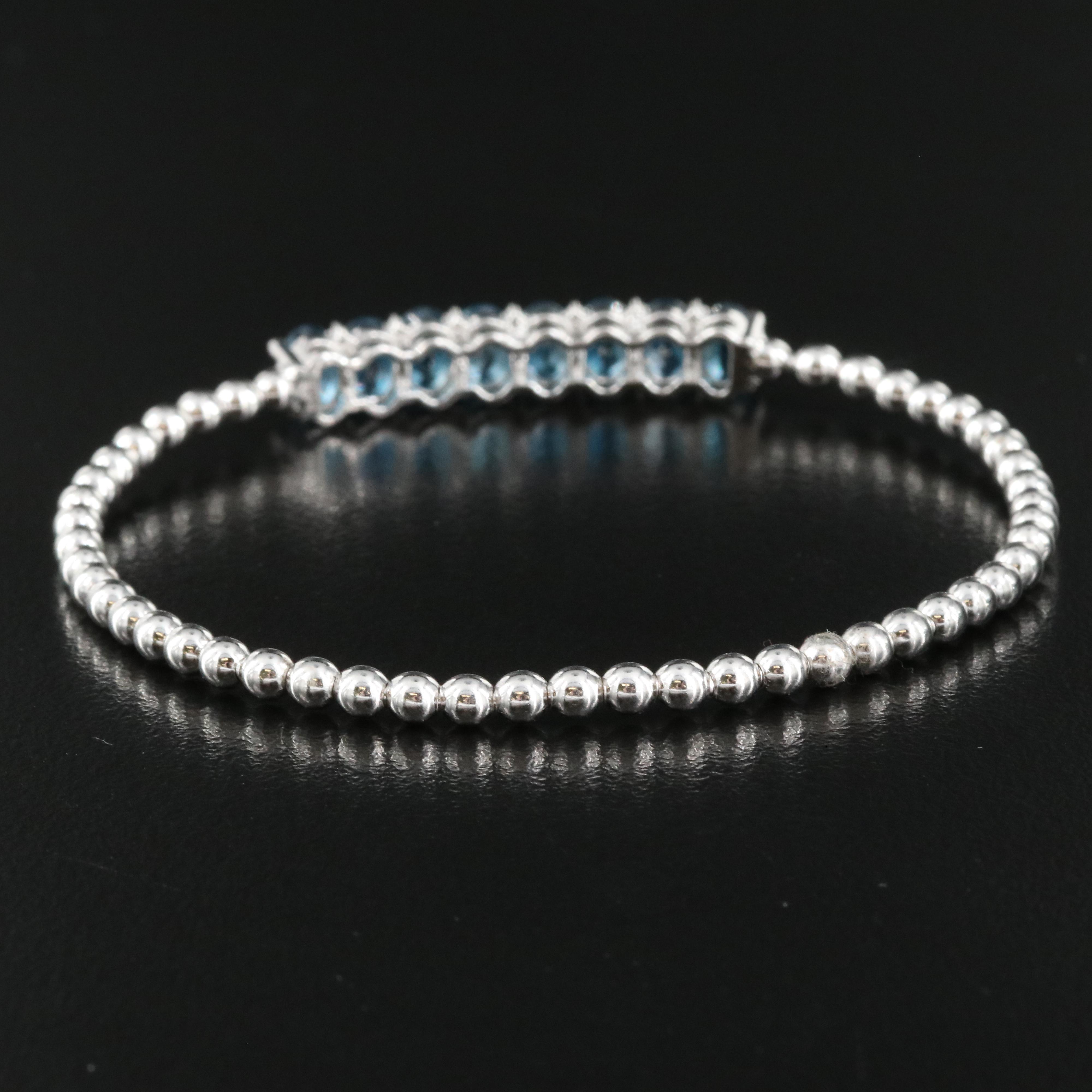 Sterling London Blue Topaz and Diamond Bracelet