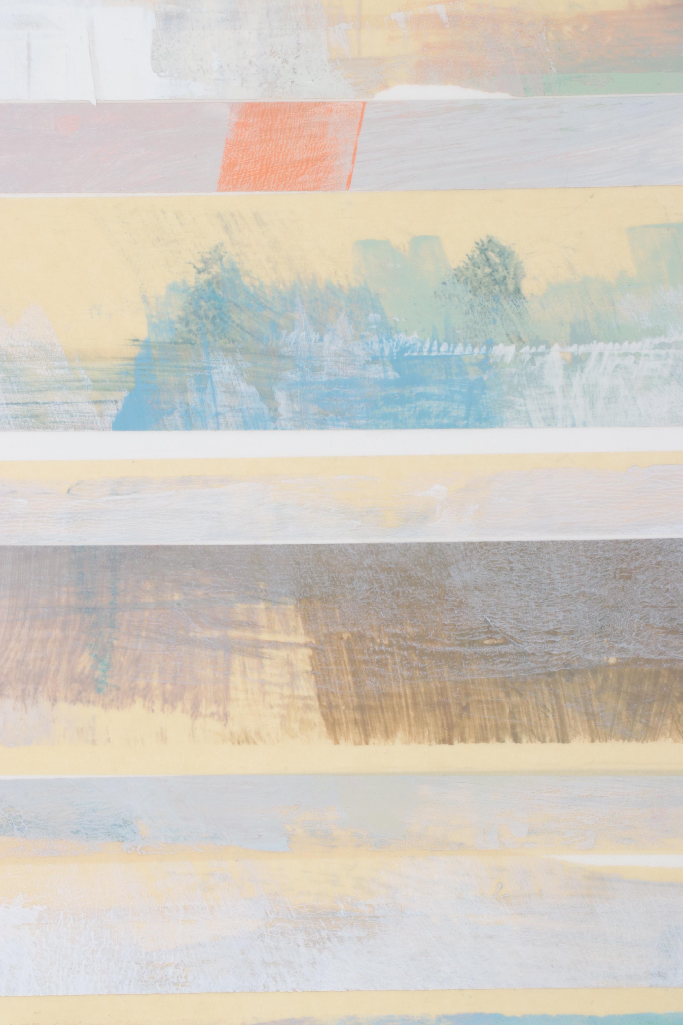 Ursula J. Brenner Abstract Mixed Media Painting, 21st Century