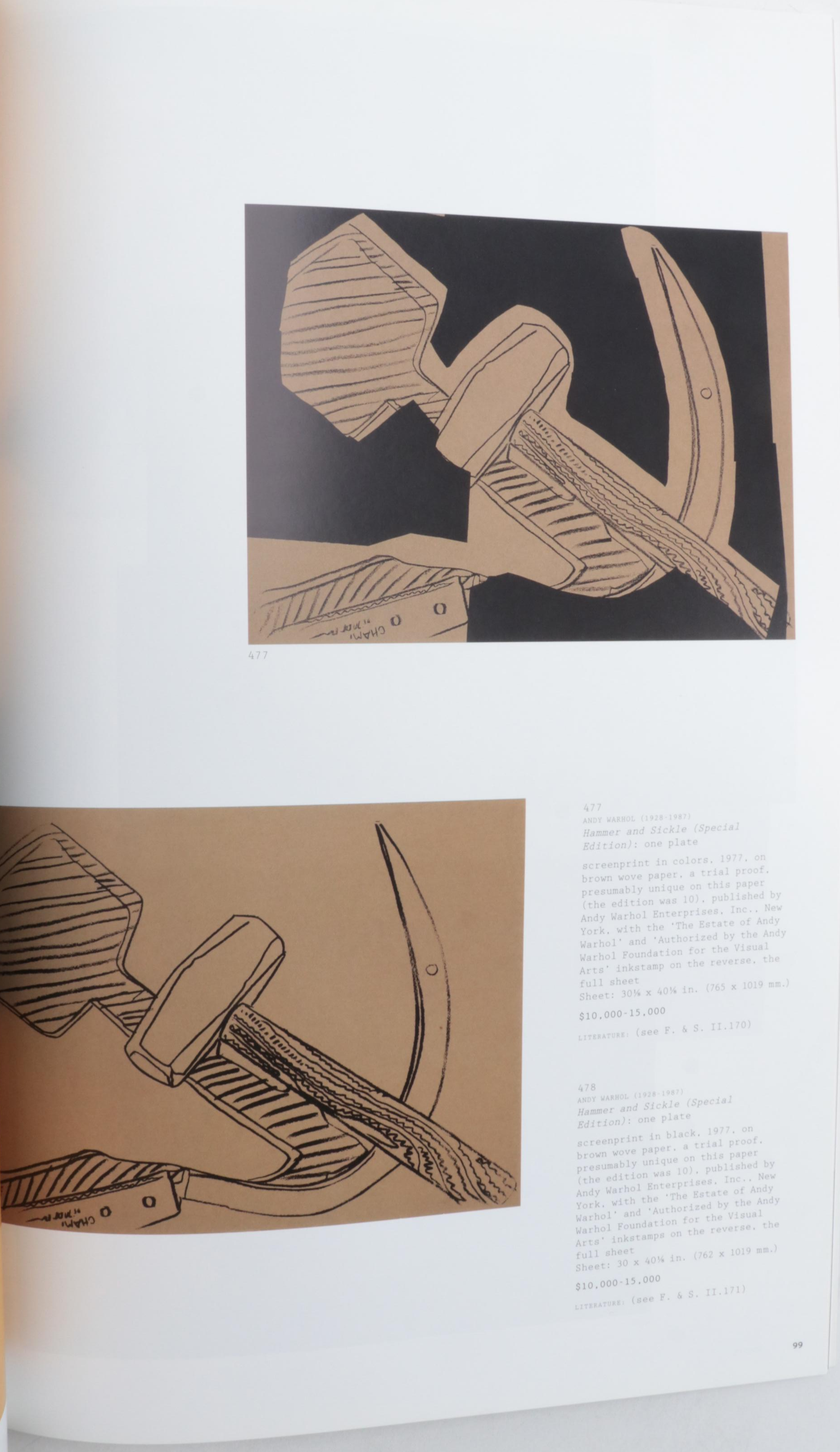 "Andy Warhol at Christie's" Three-Volume Catalog Set by Hilton Als, 2012