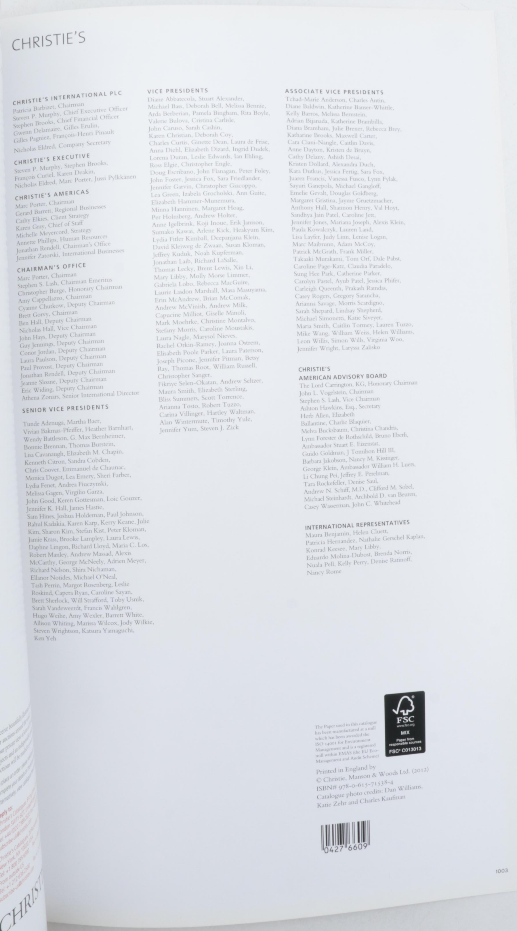 "Andy Warhol at Christie's" Three-Volume Catalog Set by Hilton Als, 2012