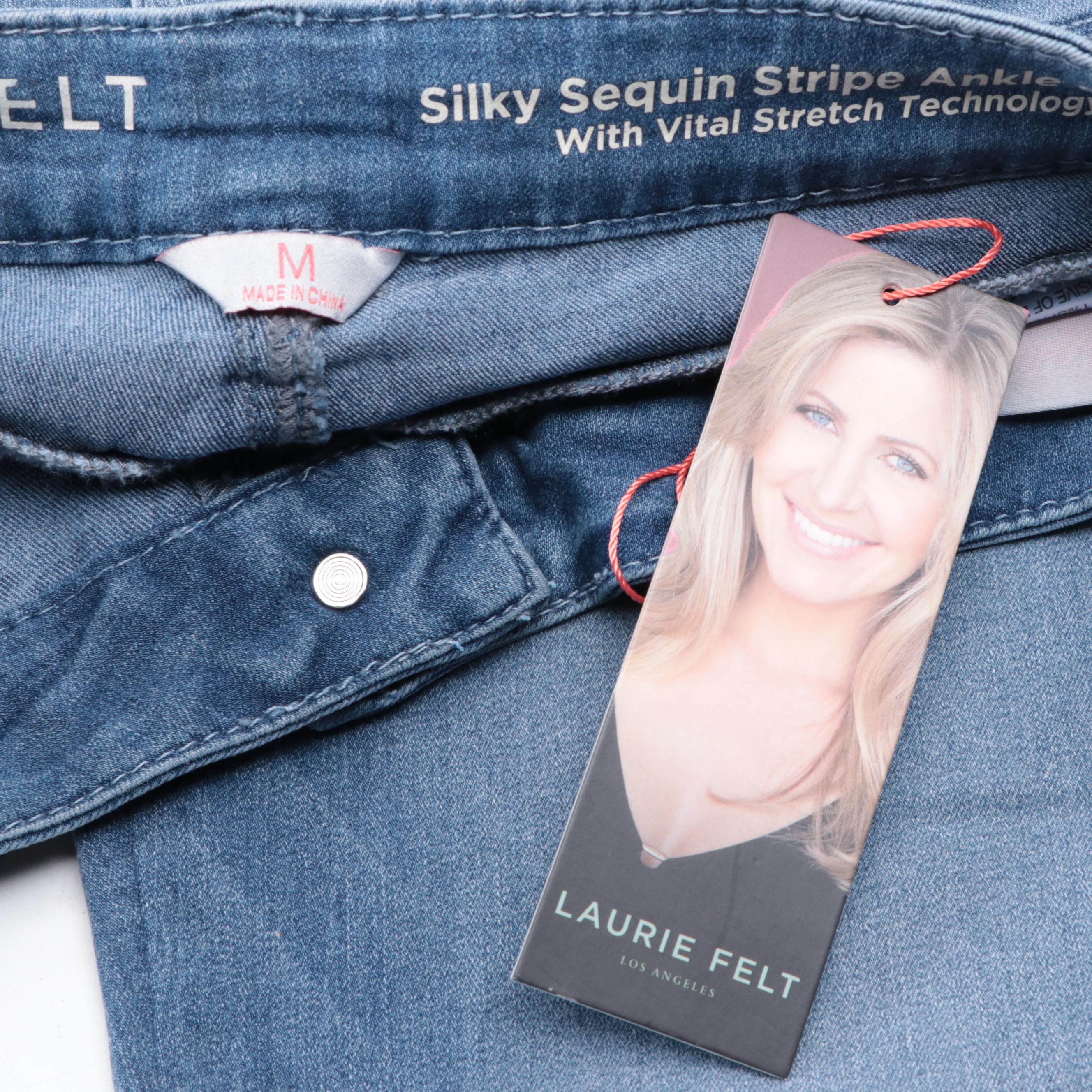 Laurie Felt Colored and Embellished Skinny Jeans