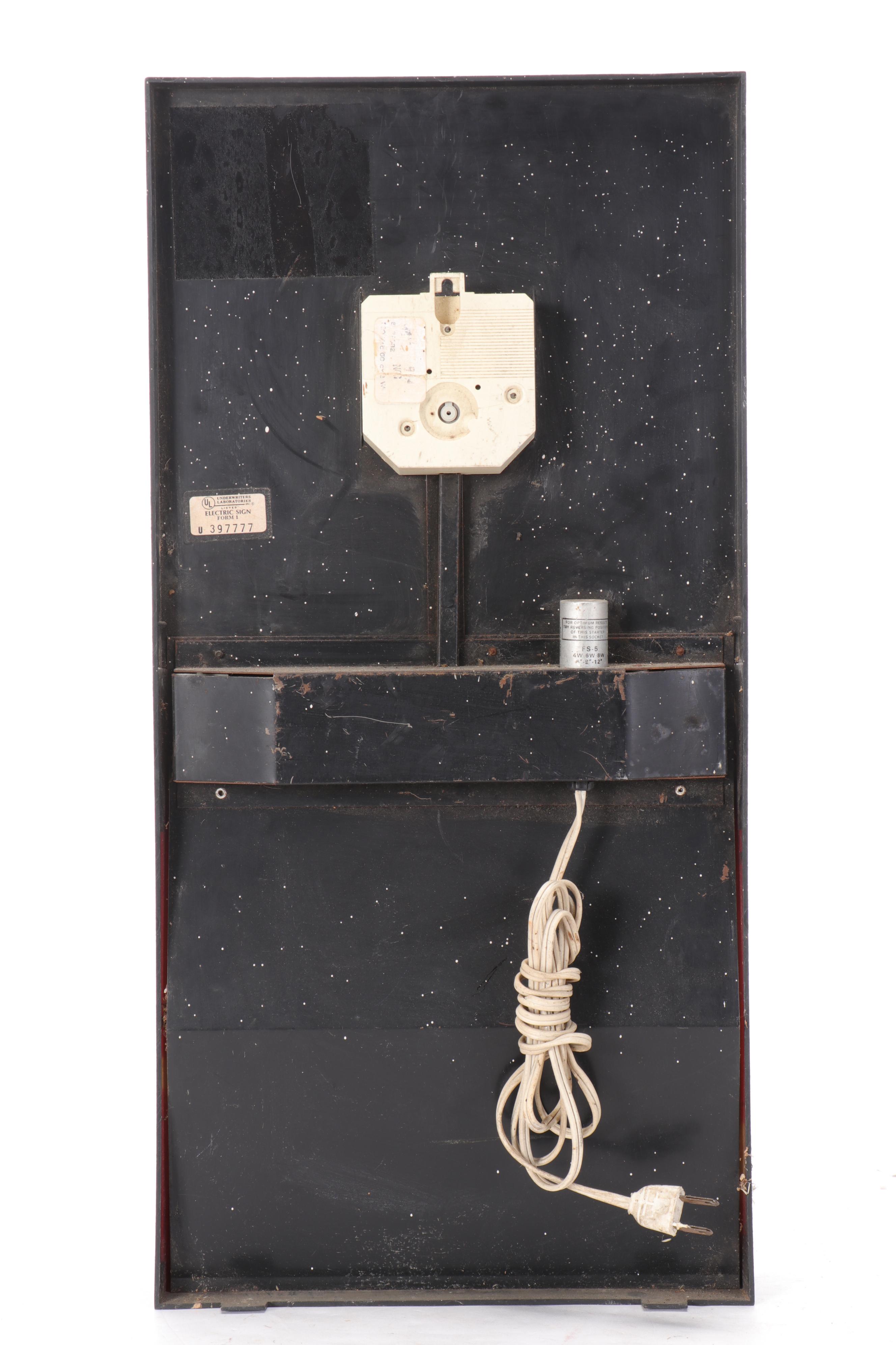 Coca-Cola Metal Coolers with Illuminated Wall Clock, Mid to Late 20th Century