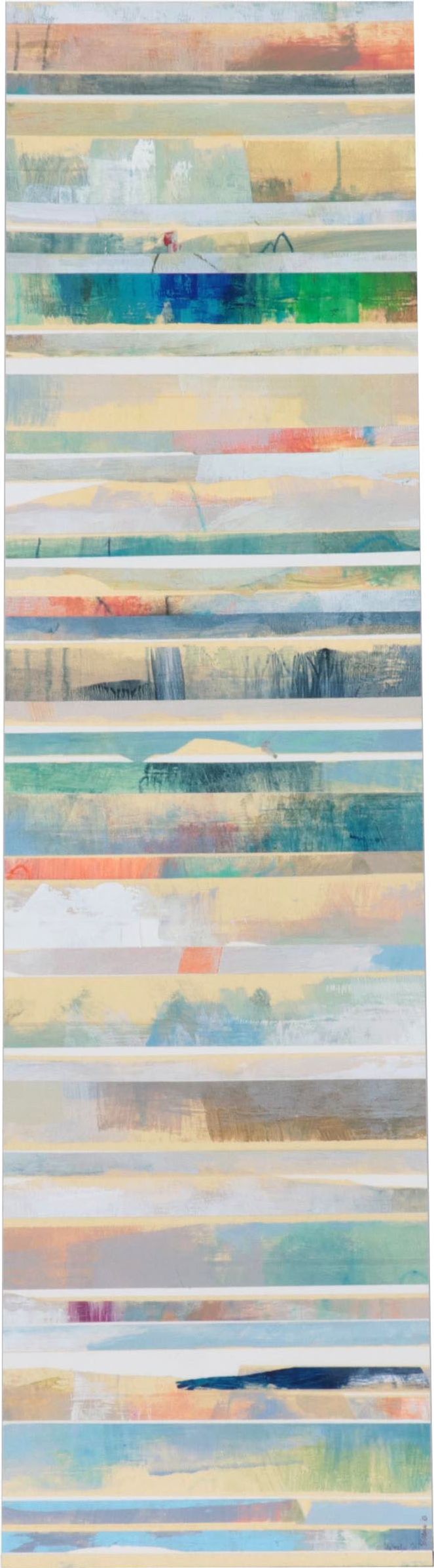 Ursula J. Brenner Abstract Mixed Media Painting, 21st Century