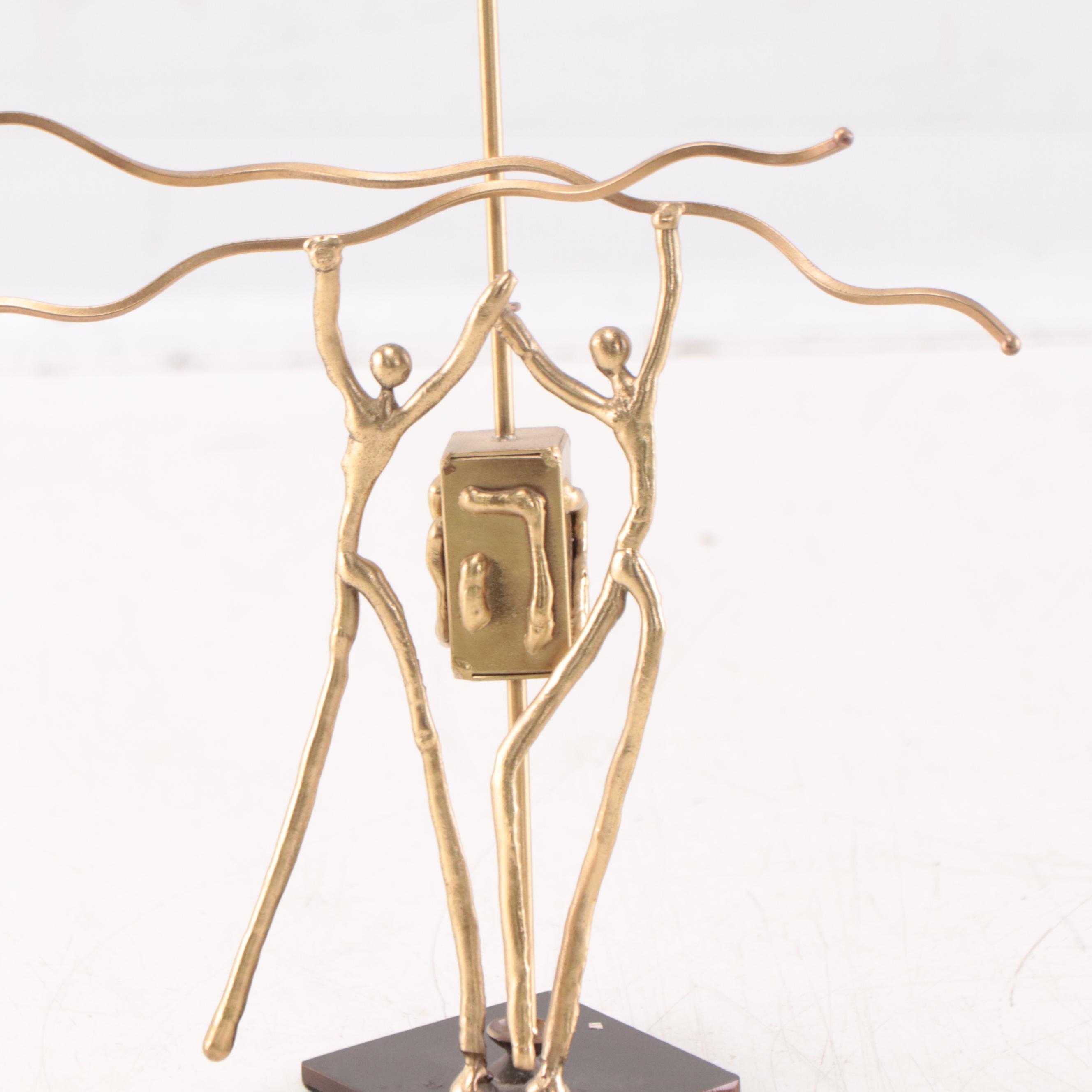 Abstract Figural Metal Sculpture With Dreidel