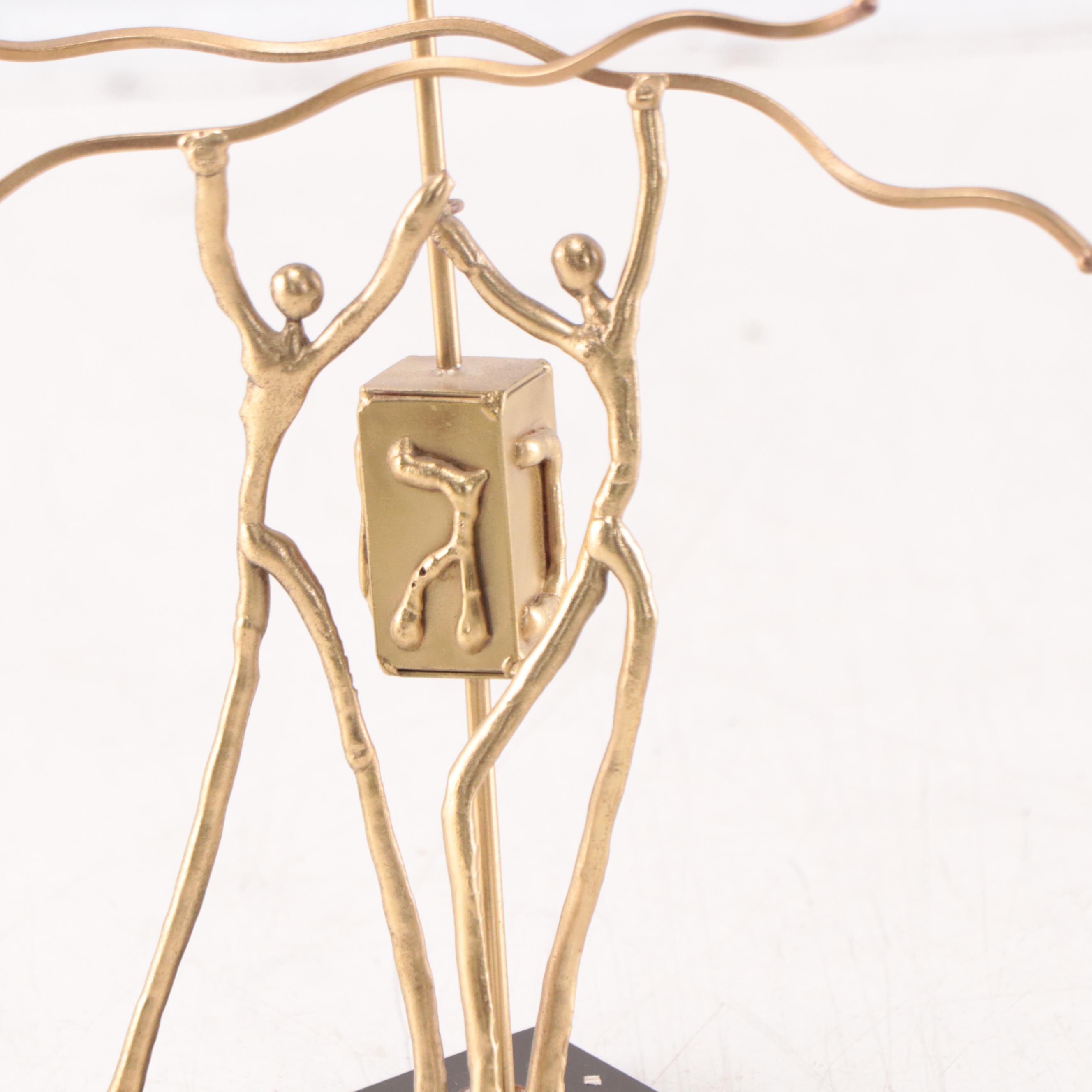 Abstract Figural Metal Sculpture With Dreidel