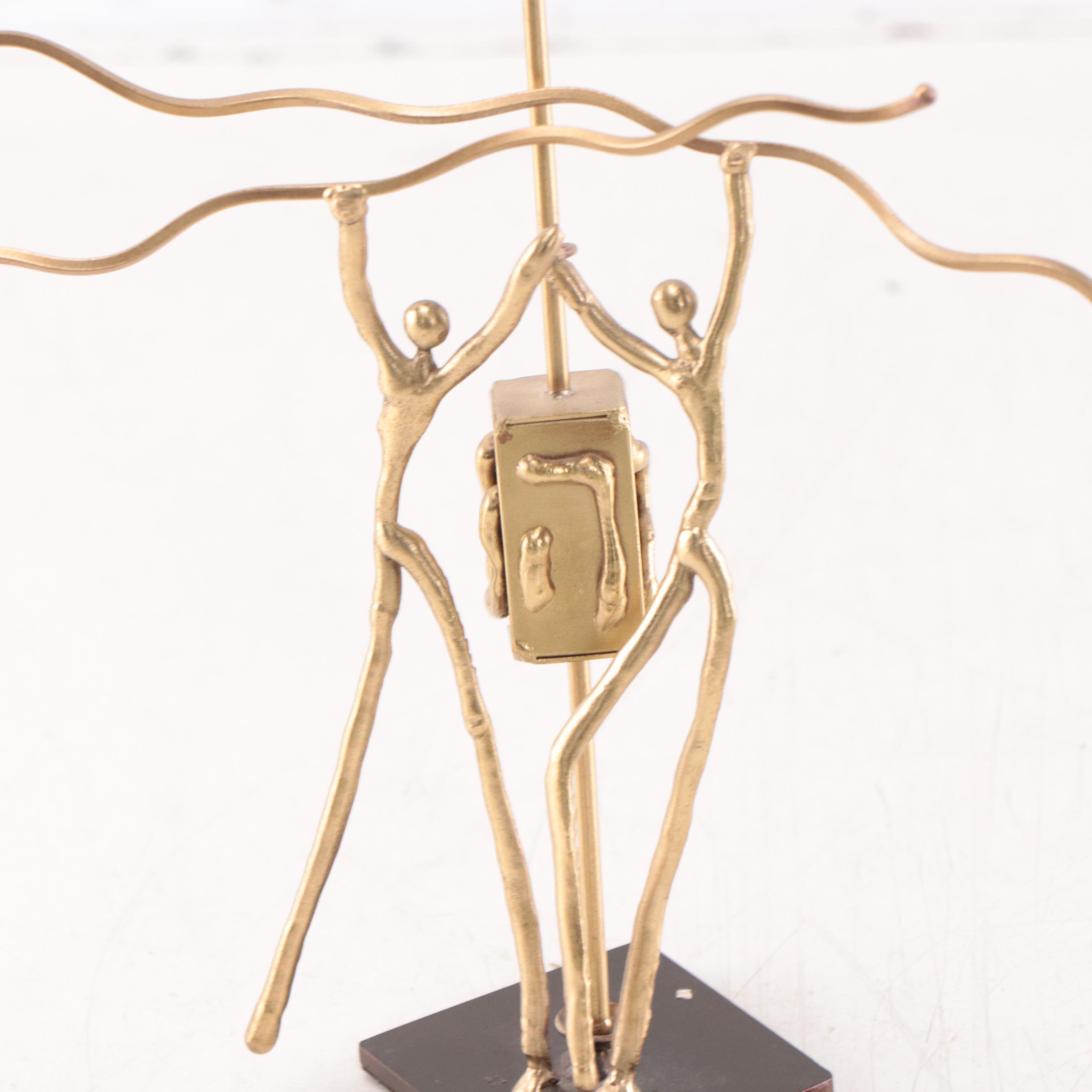 Abstract Figural Metal Sculpture With Dreidel