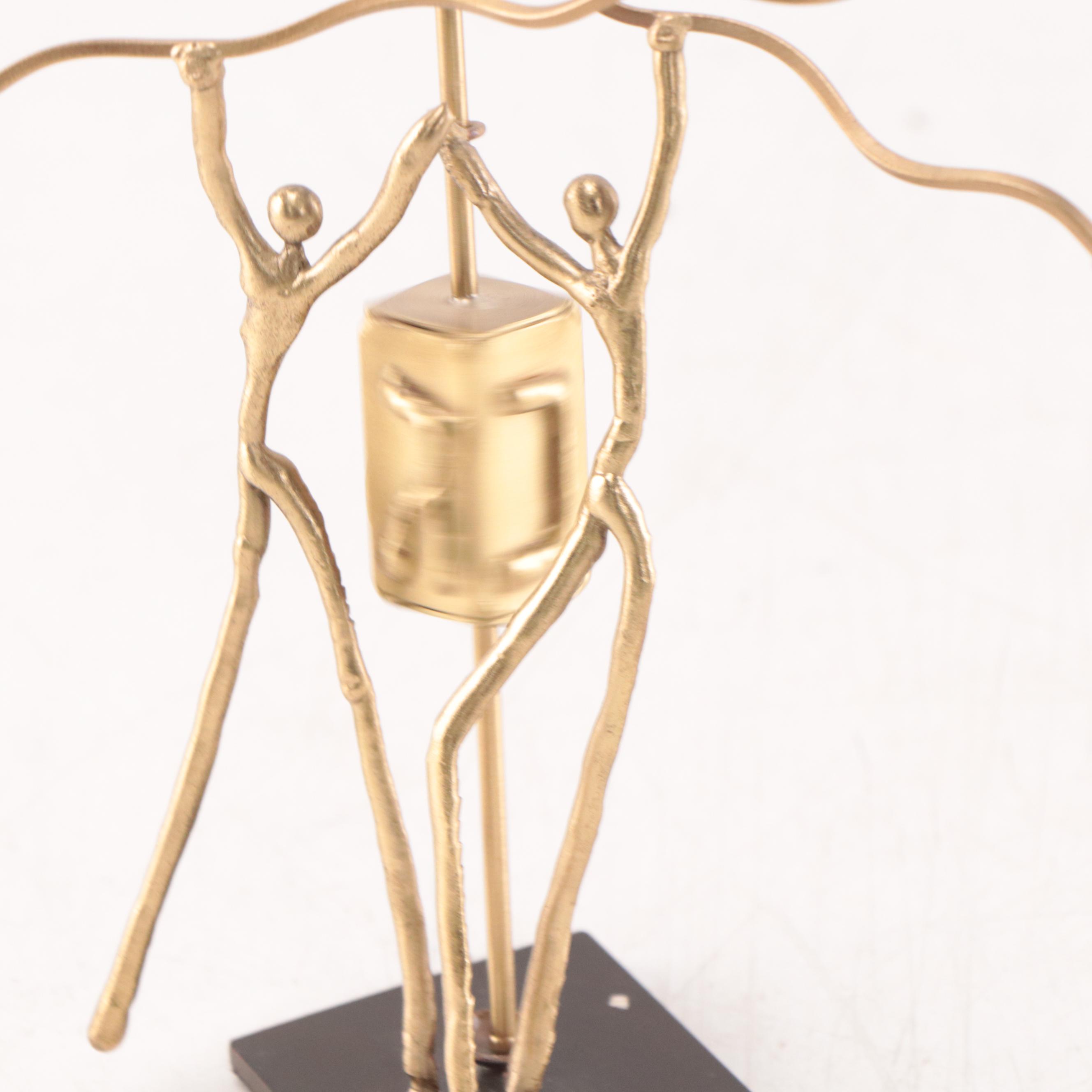 Abstract Figural Metal Sculpture With Dreidel