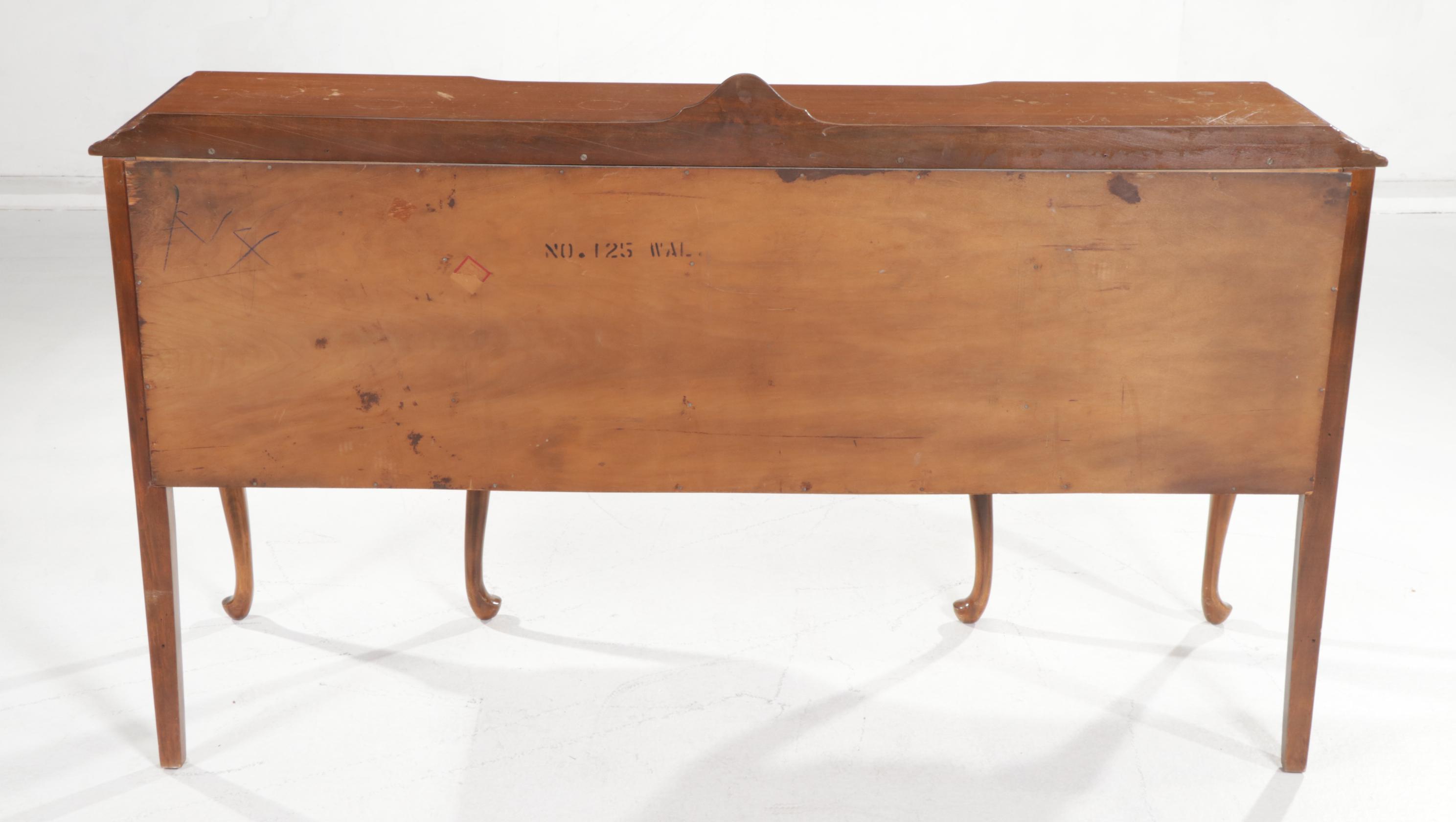 Queen Anne Style Mahogany Sideboard, Mid 20th Century