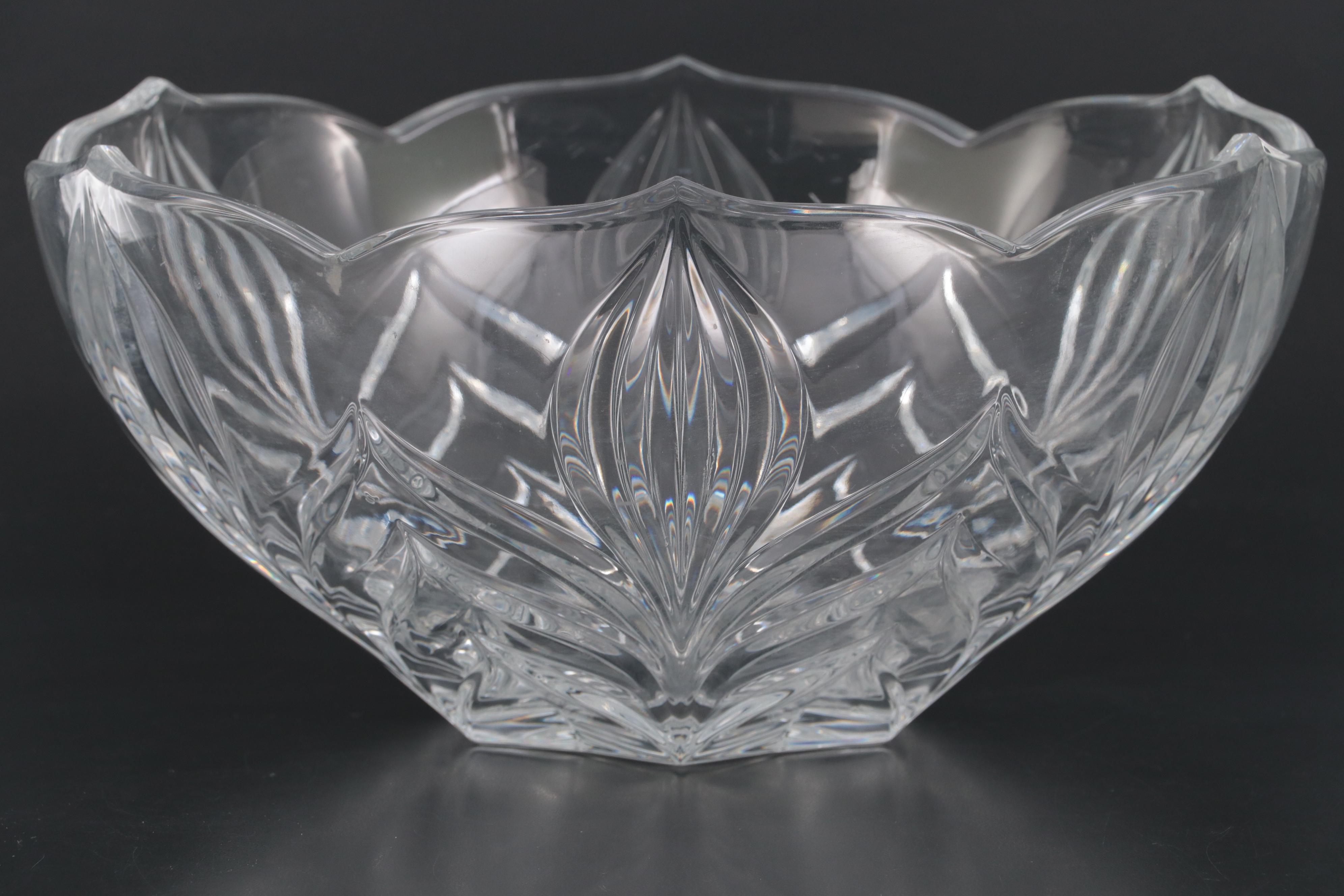 Lenox Crystal Bowl with Other Glass Champagne Ice Bucket