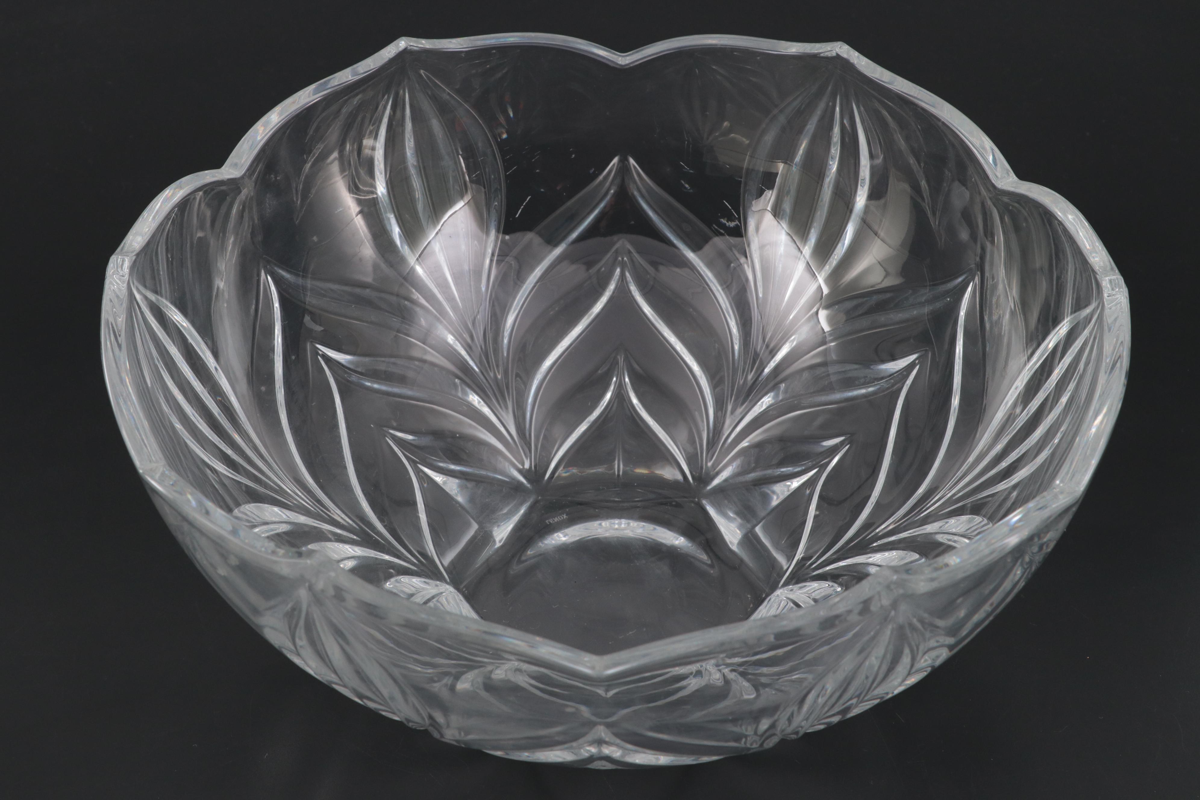 Lenox Crystal Bowl with Other Glass Champagne Ice Bucket