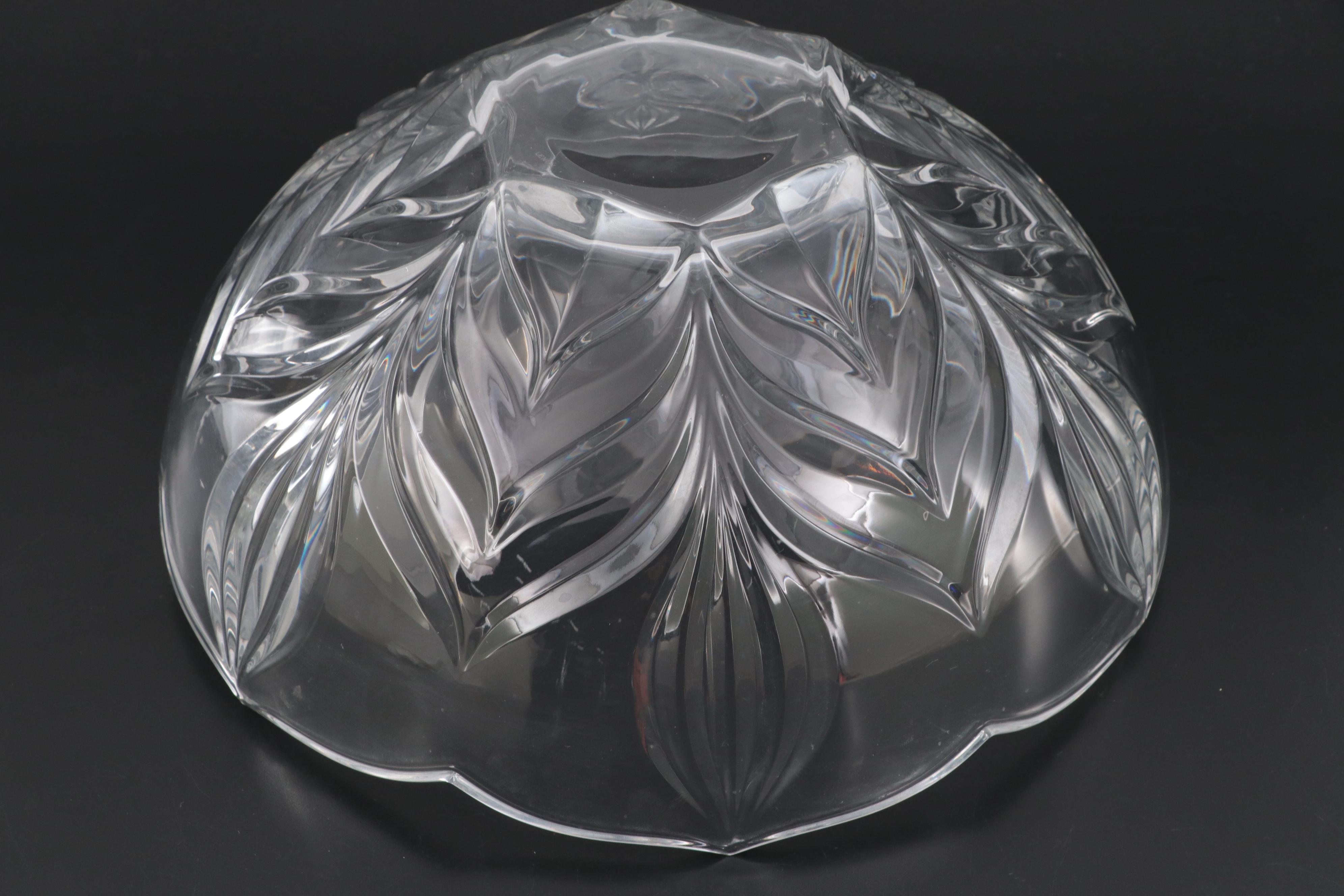 Lenox Crystal Bowl with Other Glass Champagne Ice Bucket