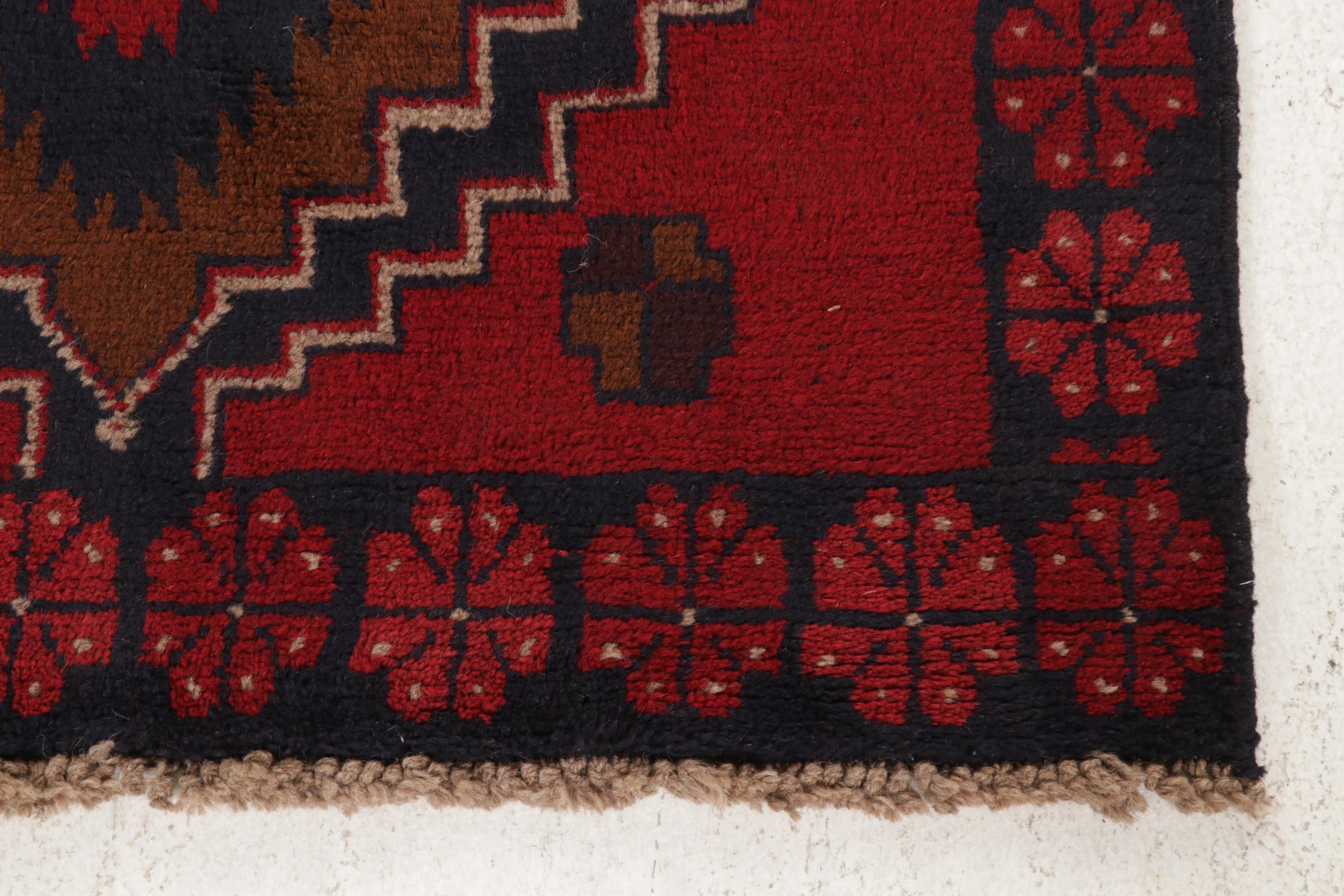 3'4 x 6'2 Hand-Knotted Afghan Teimani Area Rug