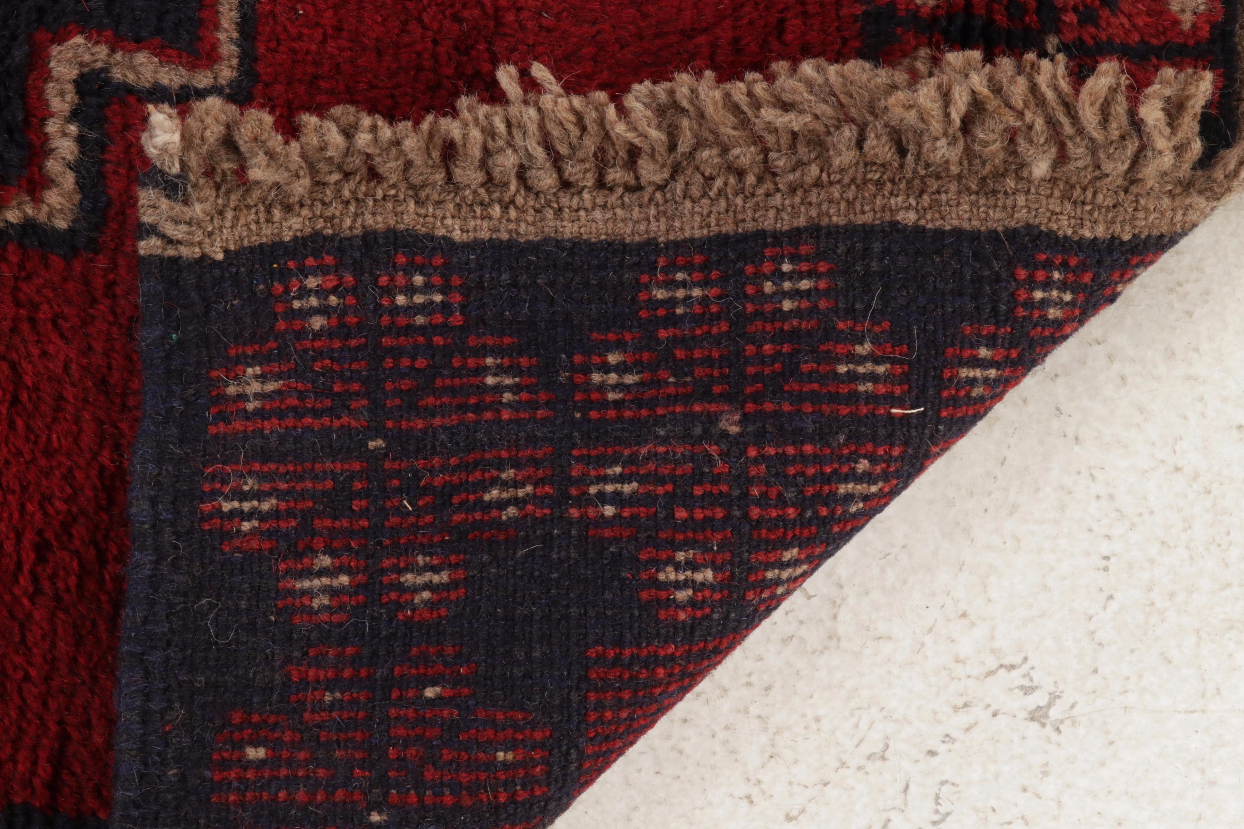 3'4 x 6'2 Hand-Knotted Afghan Teimani Area Rug