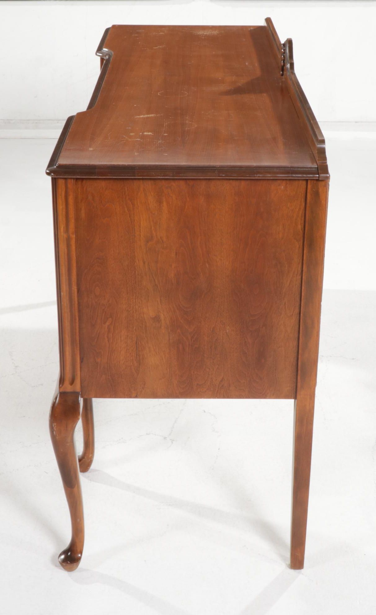 Queen Anne Style Mahogany Sideboard, Mid 20th Century