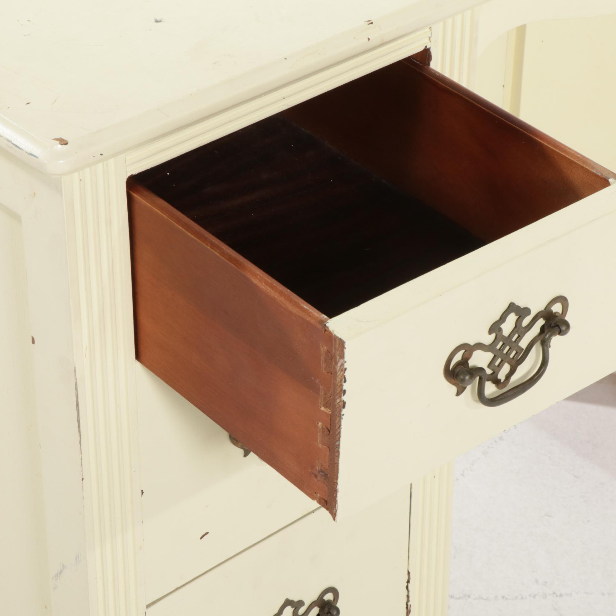 George III Style Painted Wood Vanity Desk, Mid to Late 20th Century