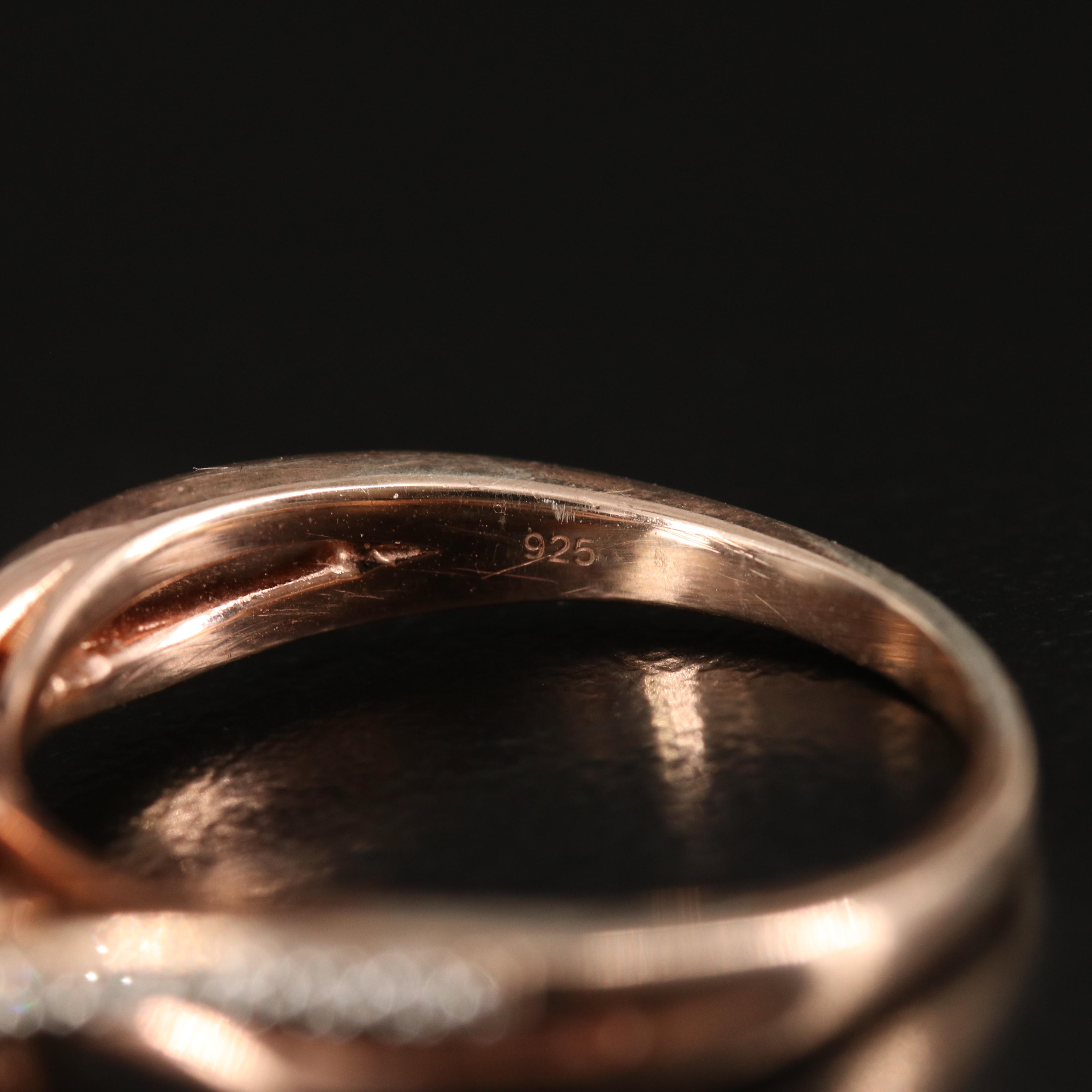 Sterling Diamond Ring and Band Set