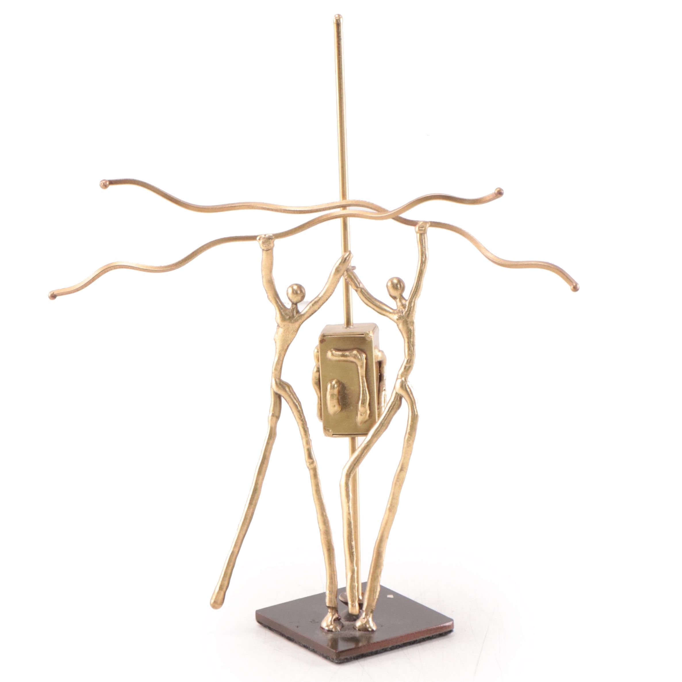Abstract Figural Metal Sculpture With Dreidel