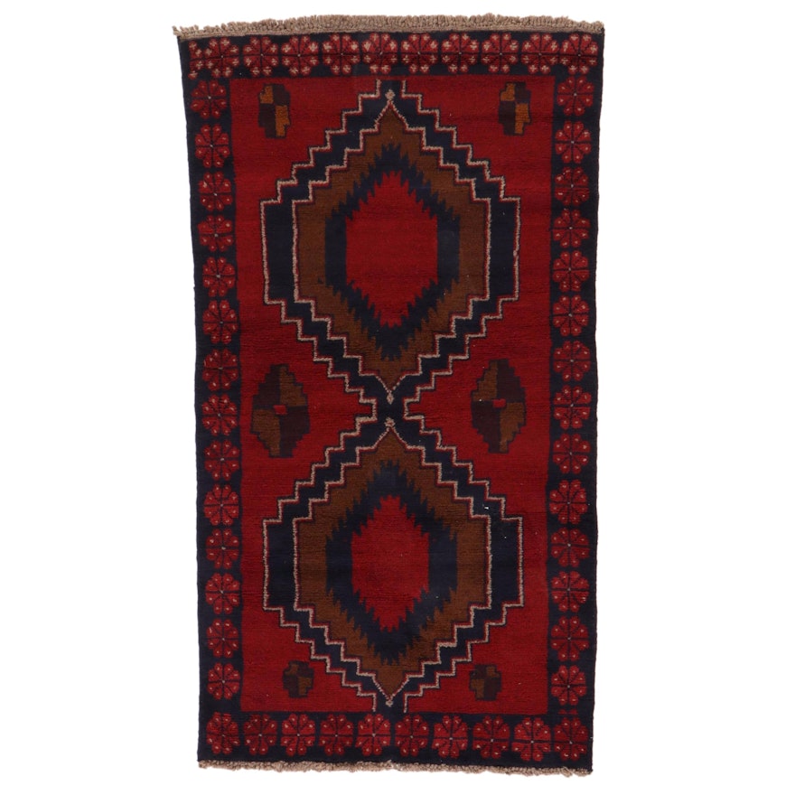 3'4 x 6'2 Hand-Knotted Afghan Teimani Area Rug