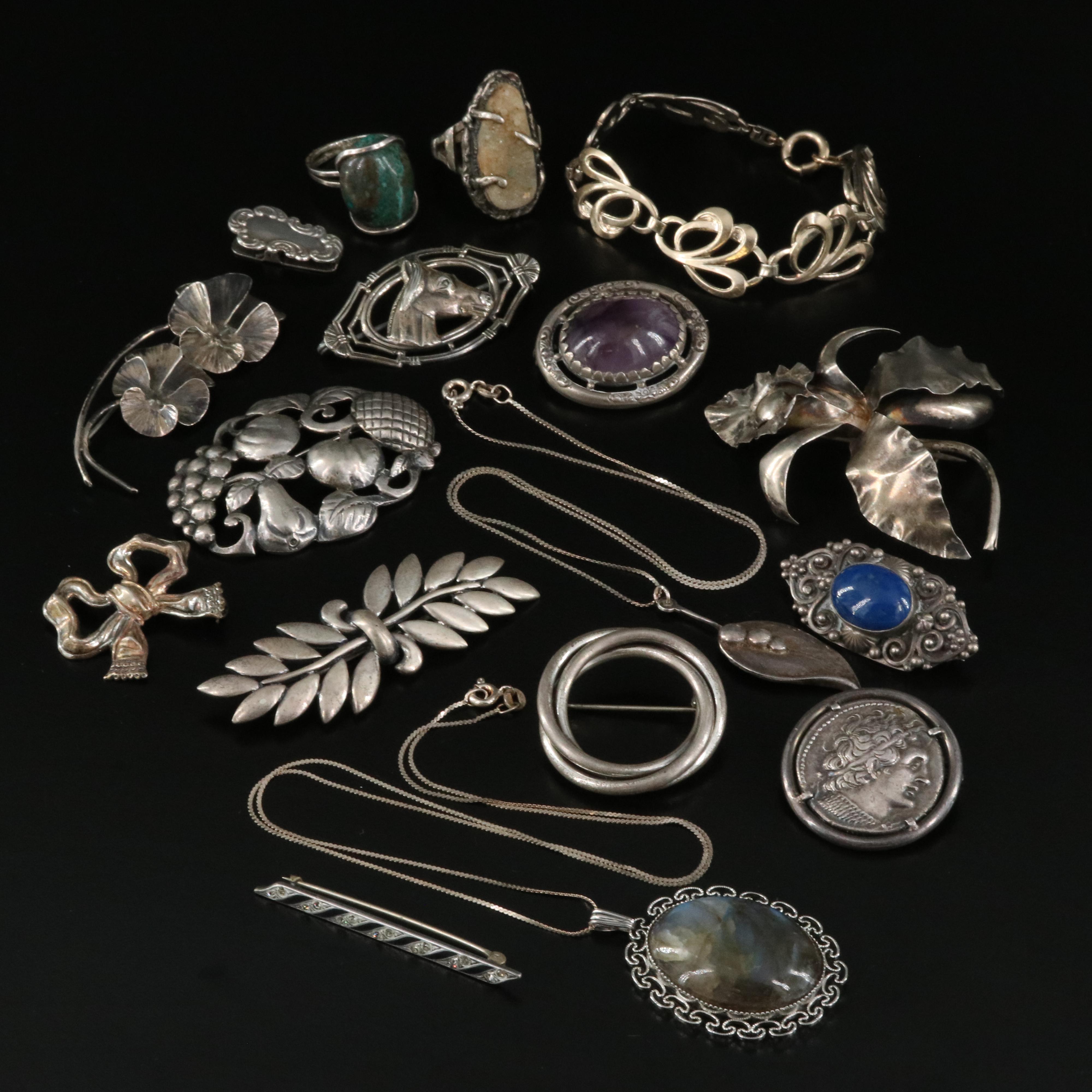 Vintage Reproduction Ancient Ptolemaic Egypt Tetradrachm Coin Jewelry