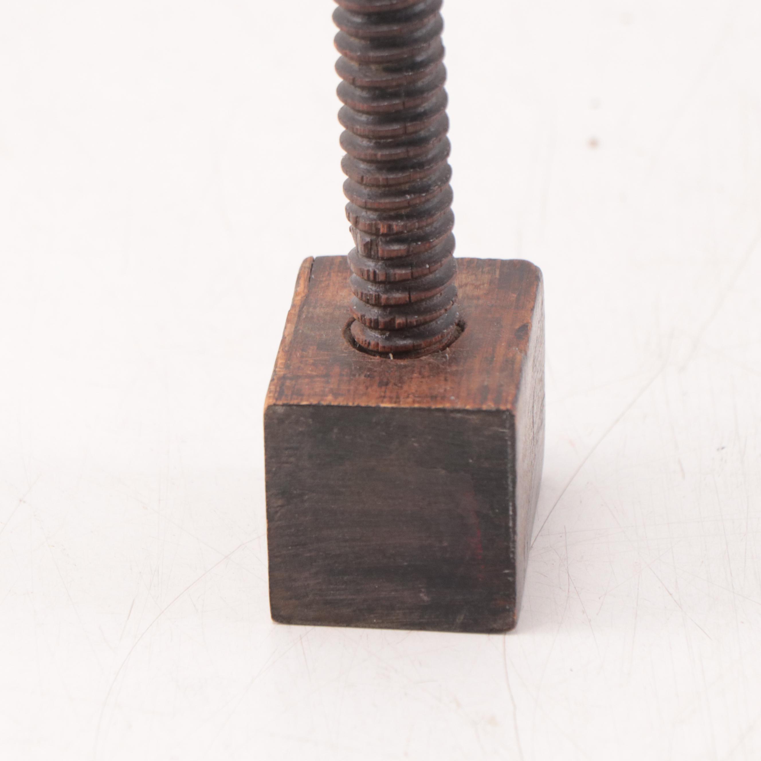 Folk Art Carved Wood Figure, 1973