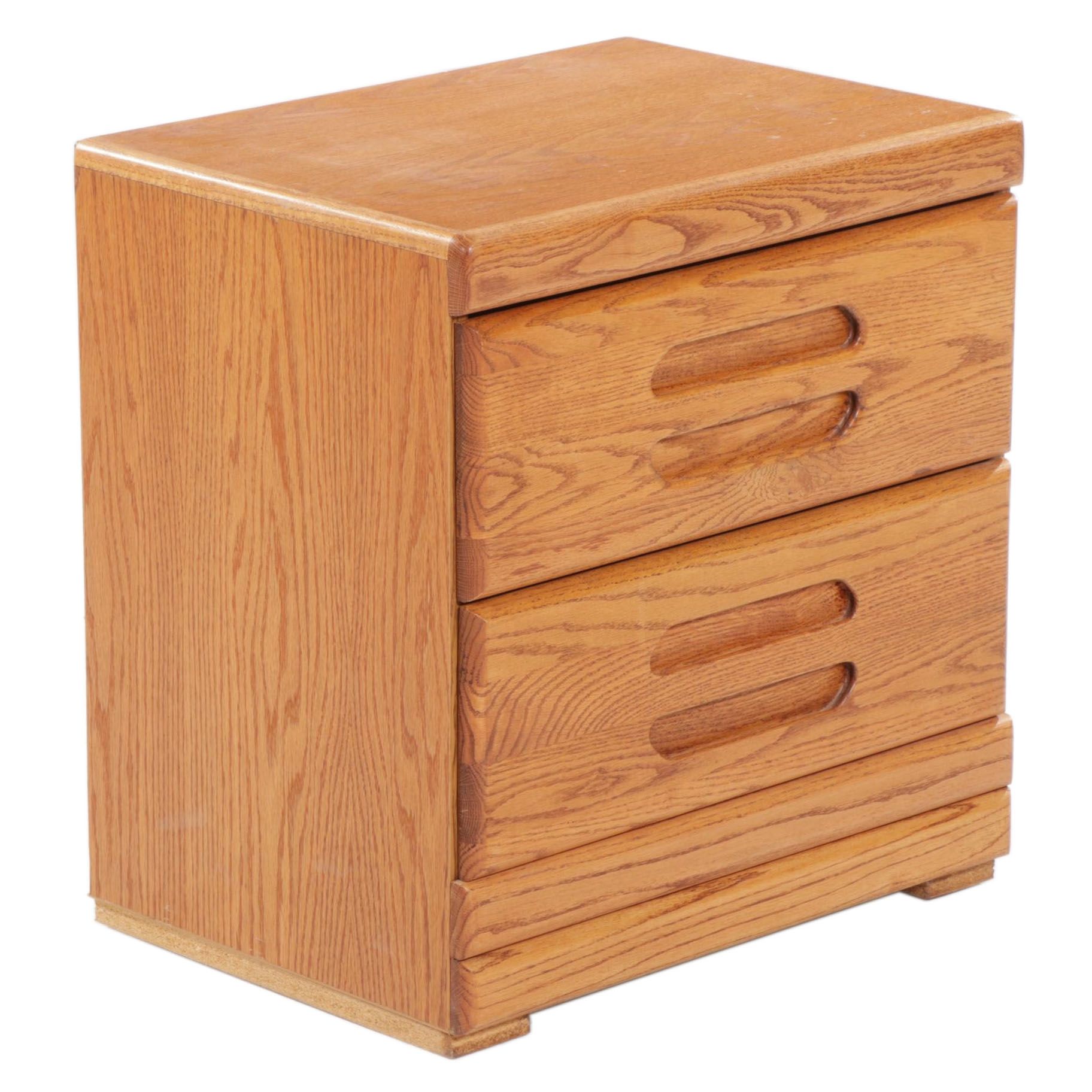Orman Grubb Oak TwoDrawer Nightstand, 1999 EBTH