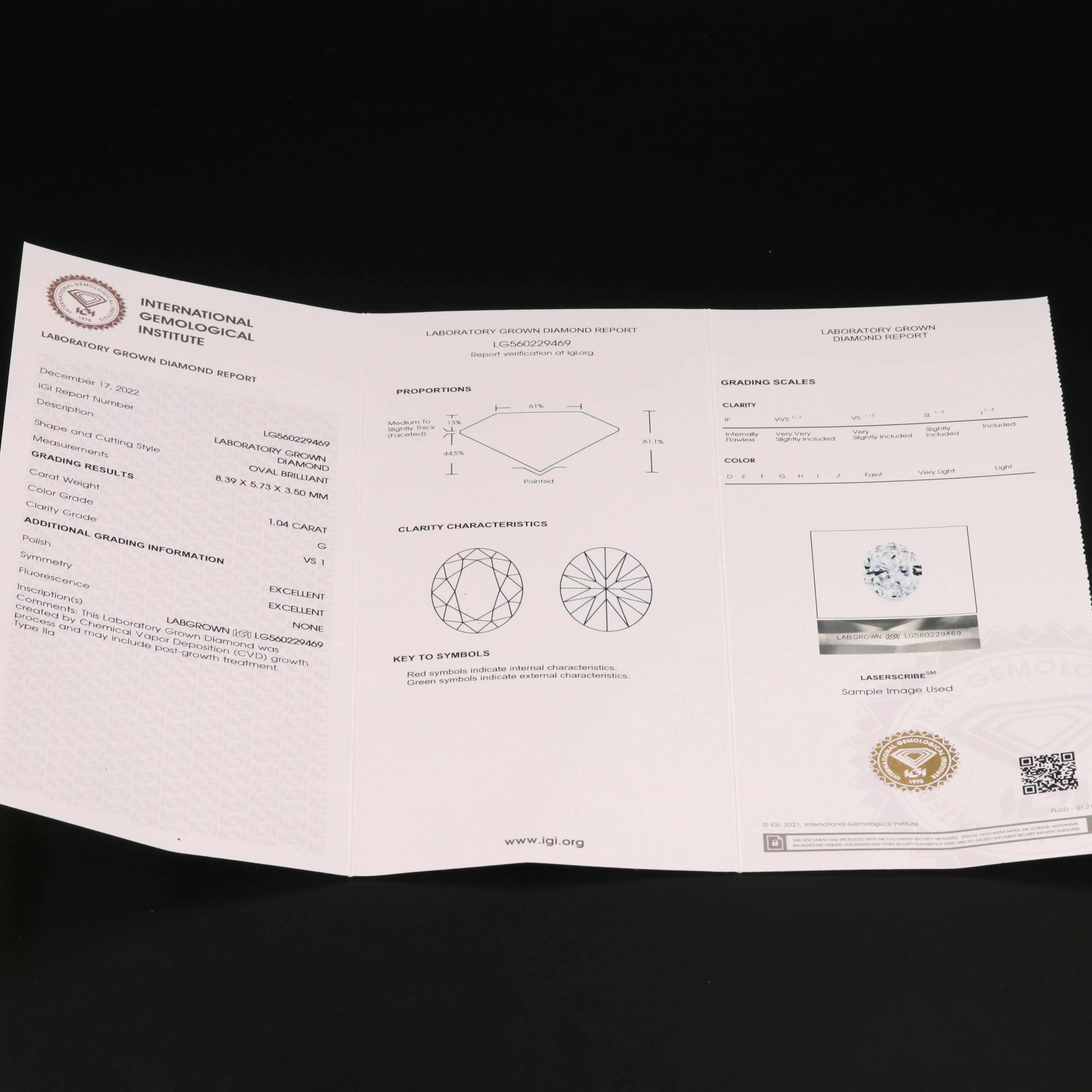 Platinum 5.16 CTW Lab Grown Diamond Three Stone Ring with IGI Reports