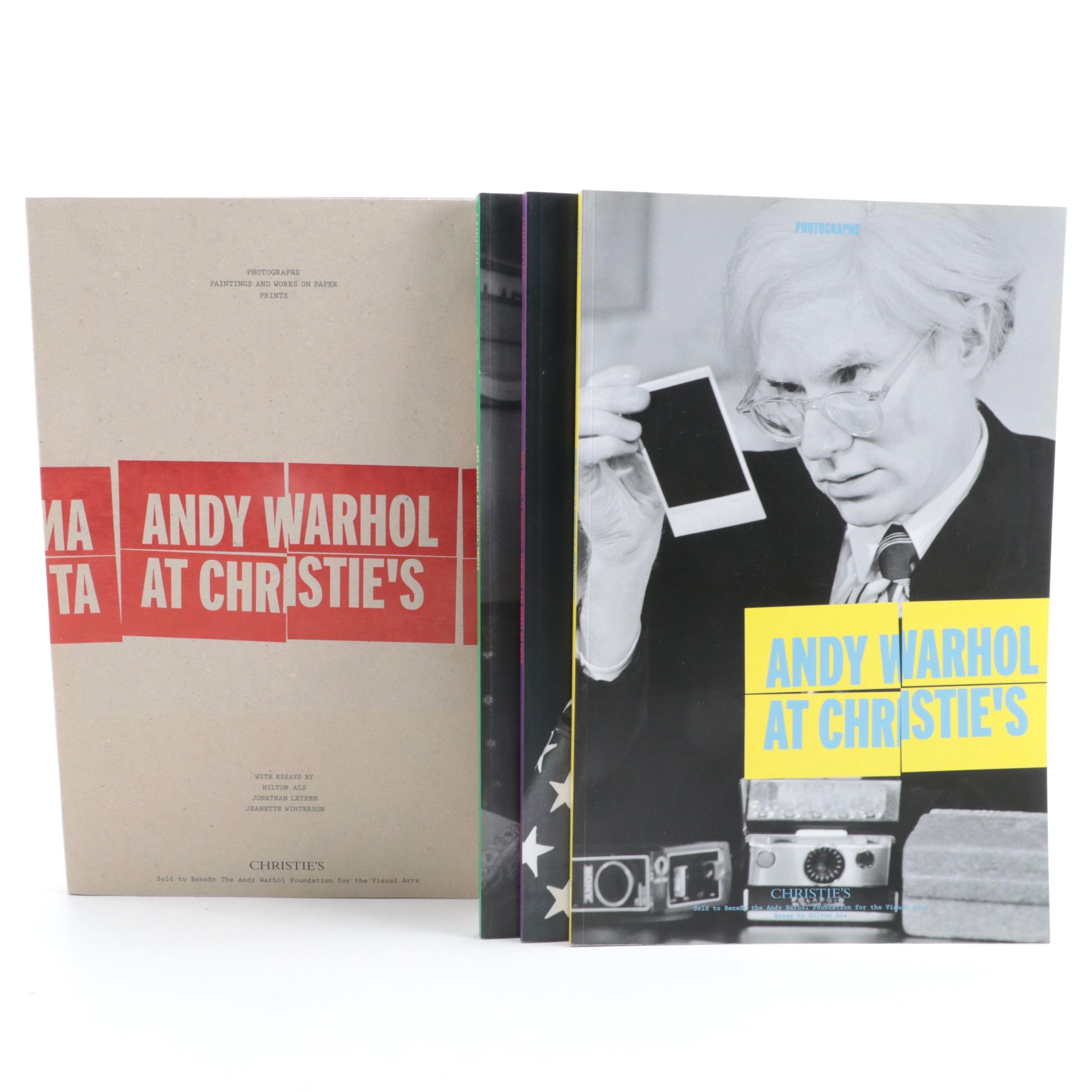 "Andy Warhol at Christie's" Three-Volume Catalog Set by Hilton Als, 2012