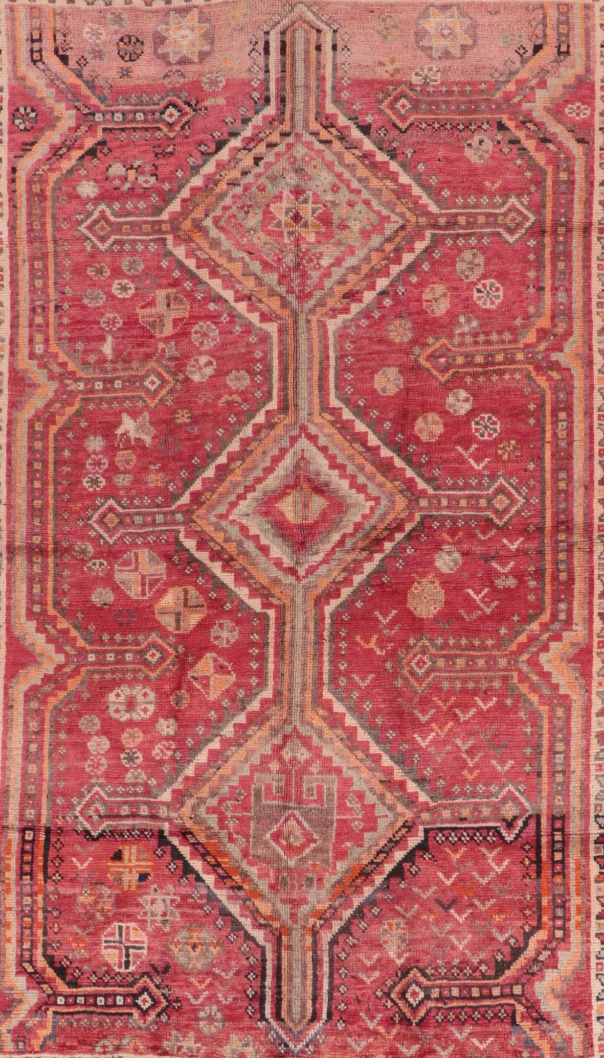 4"8 x 7'7 Hand-Knotted Persian Shiraz Area Rug