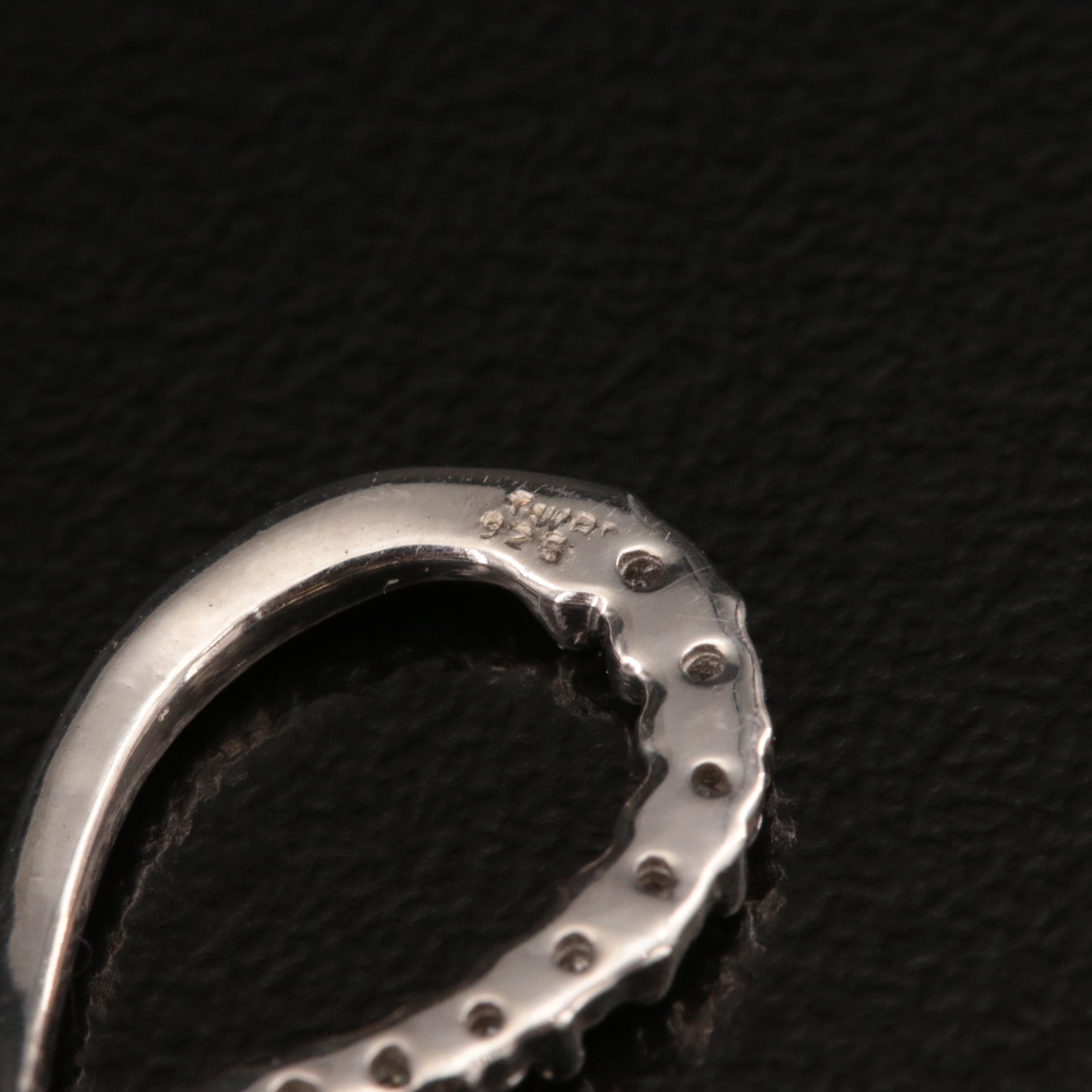 Sterling Diamond Pendant Necklace