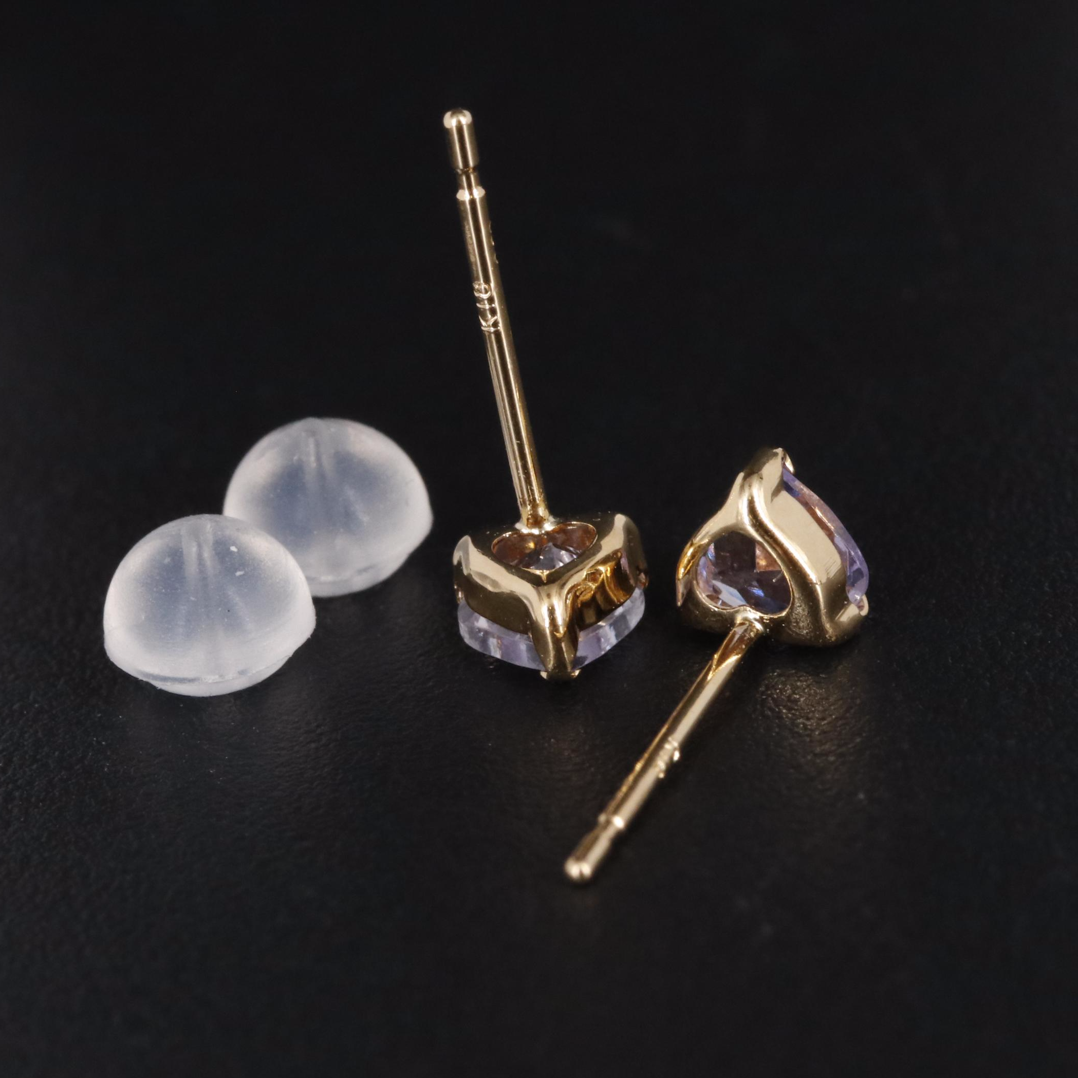 18K Tanzanite Stud Earrings