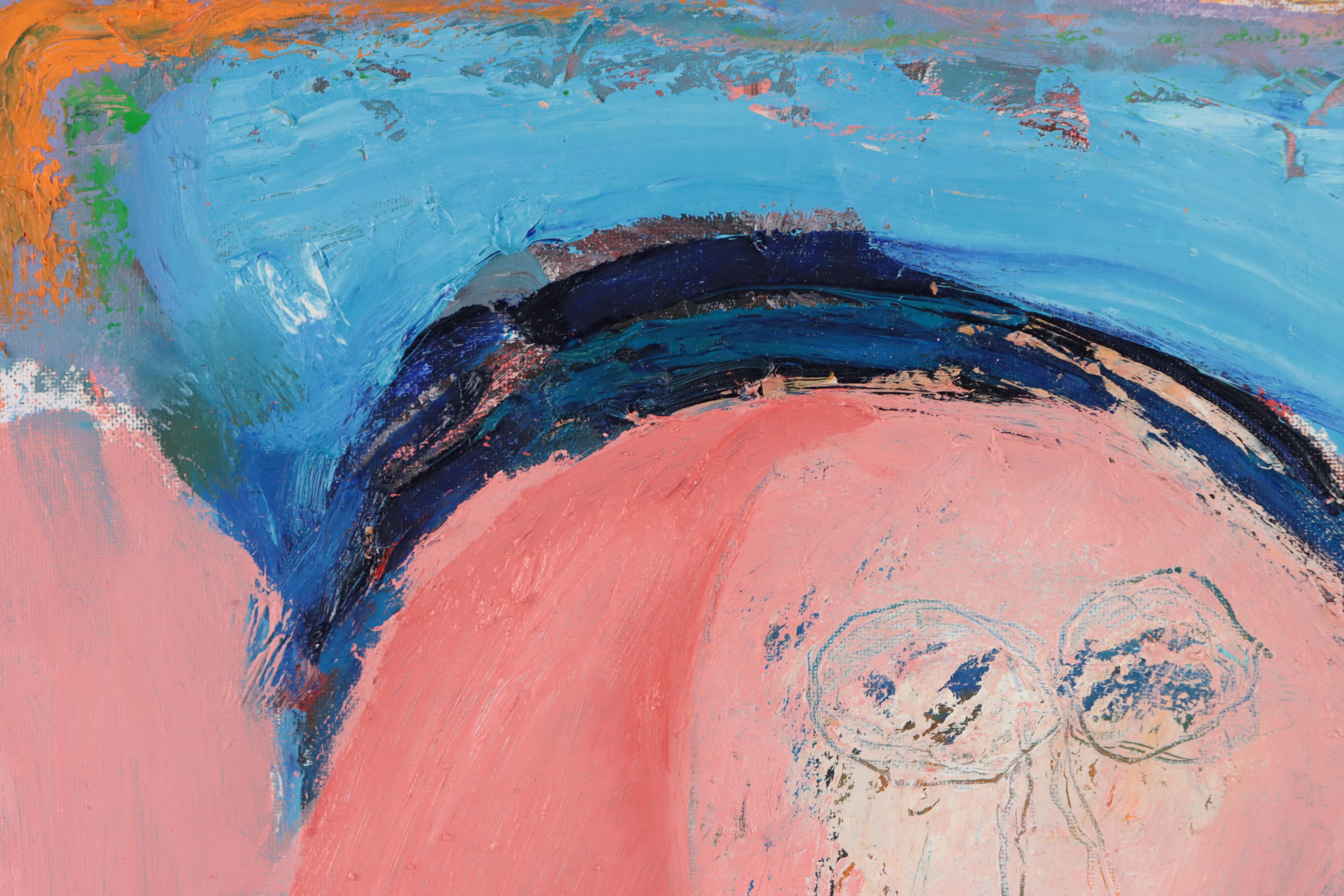 Janice Schuler Abstract Mixed Media Painting "I Was Thinking of You," 2022