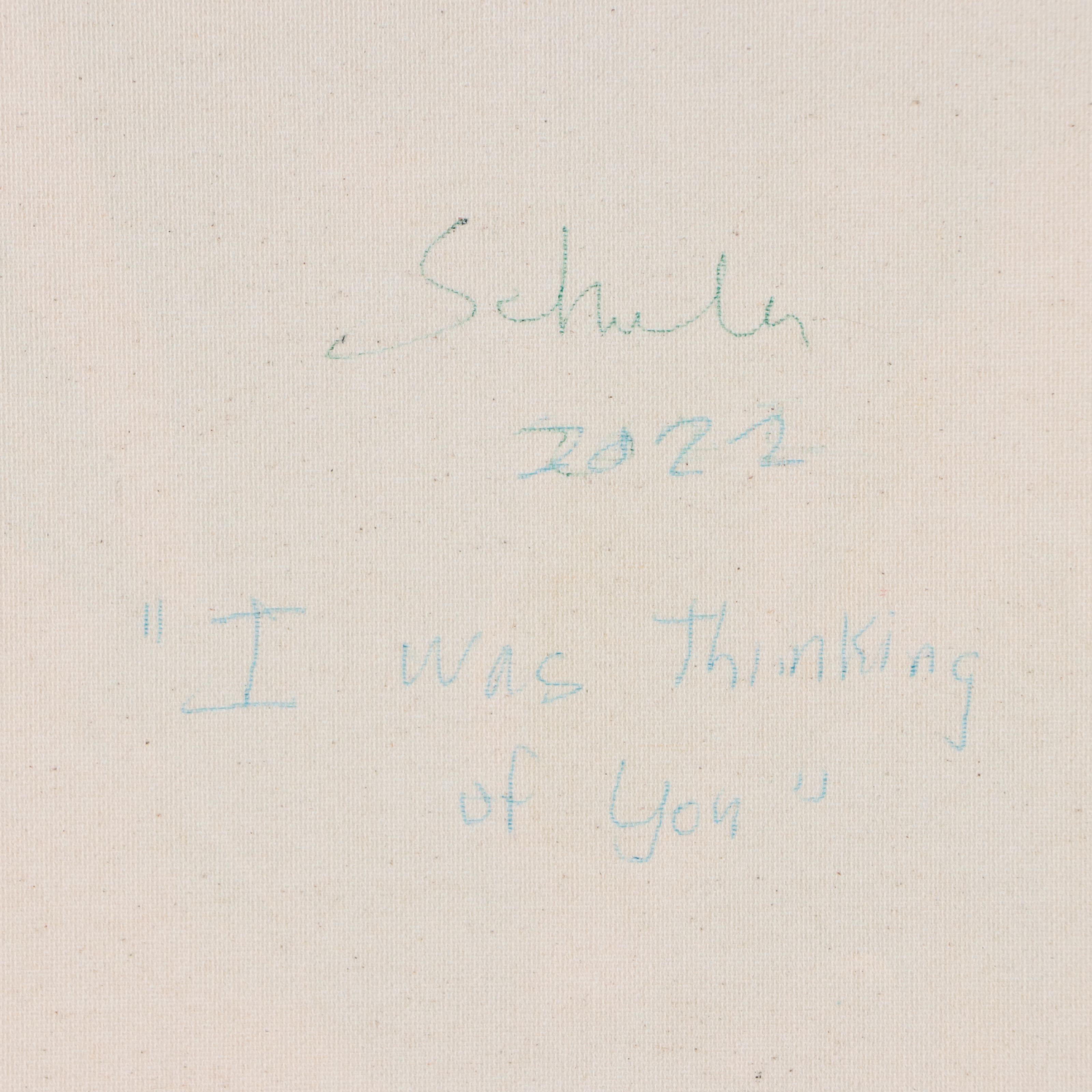 Janice Schuler Abstract Mixed Media Painting "I Was Thinking of You," 2022