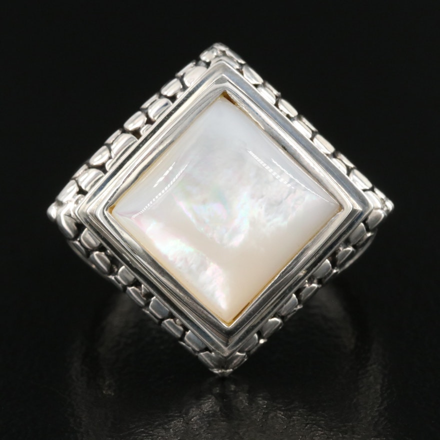 Michael Dawkins Sterling Mother-of-Pearl Ring