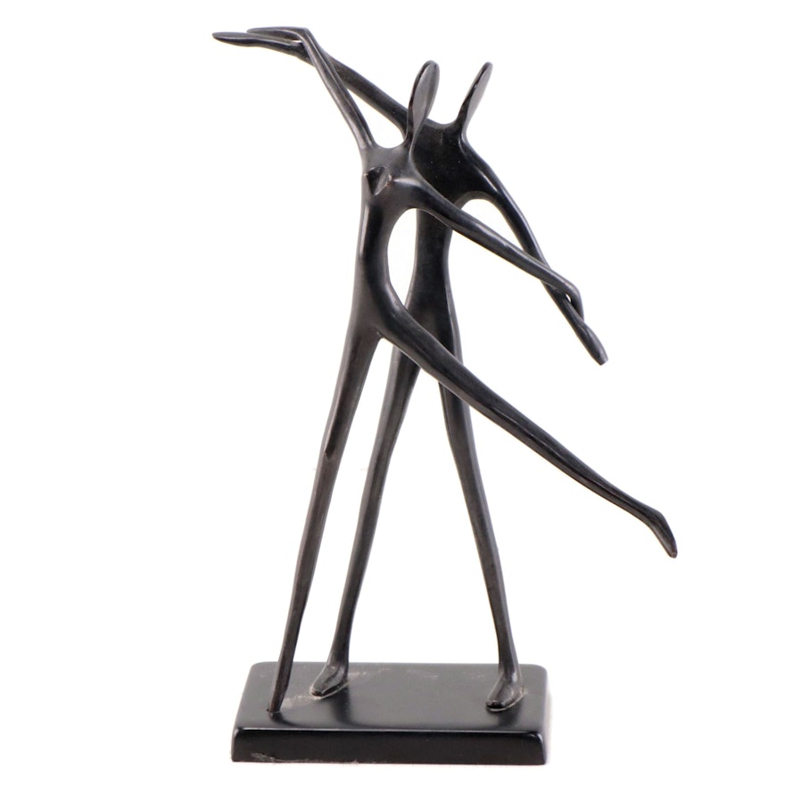 Bodrul Khalique Abstract Bronze Sculpture of Figures Dancing