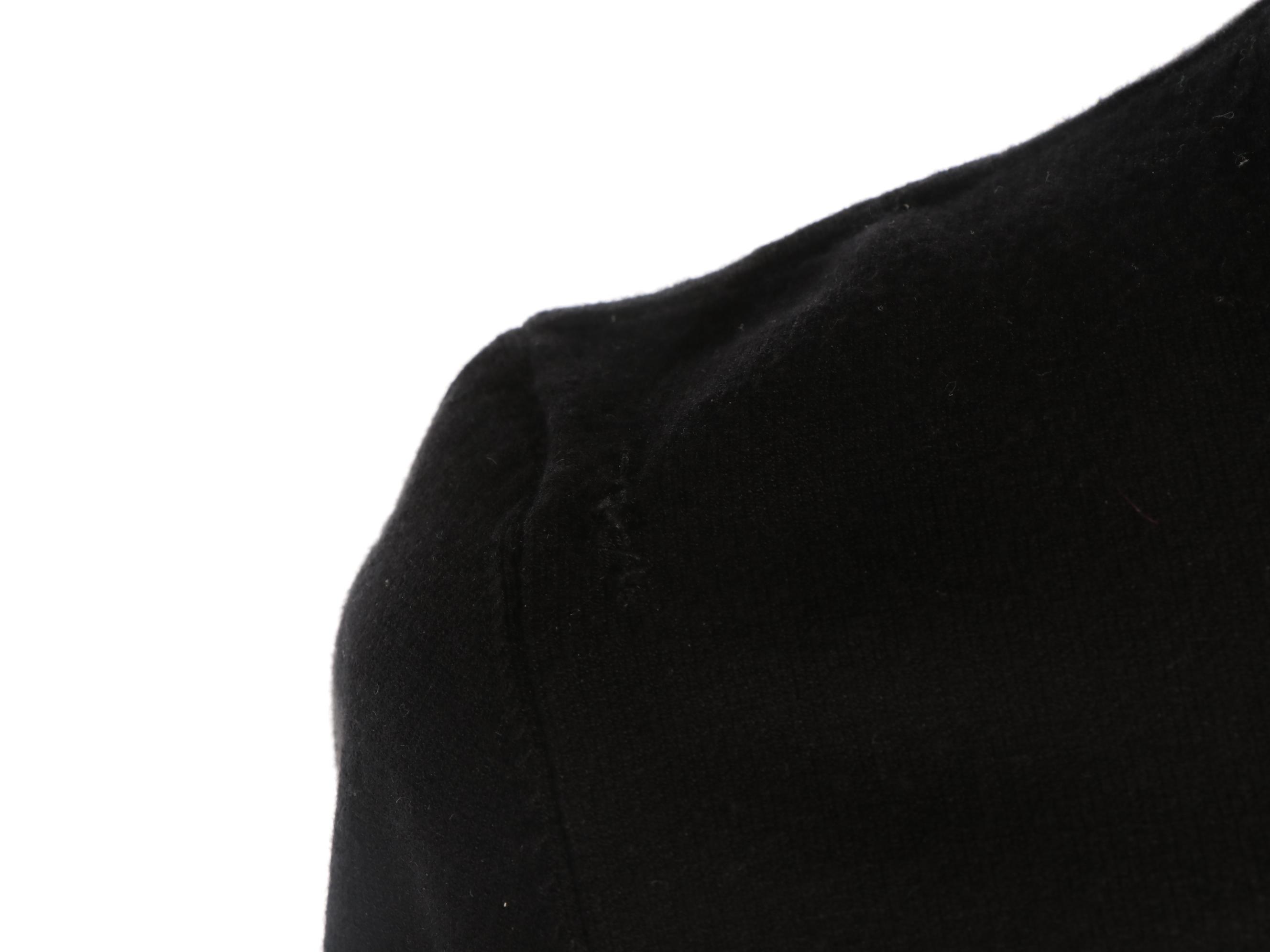 Dolce & Gabbana Black Cardigan with Floral Embellished Buttons