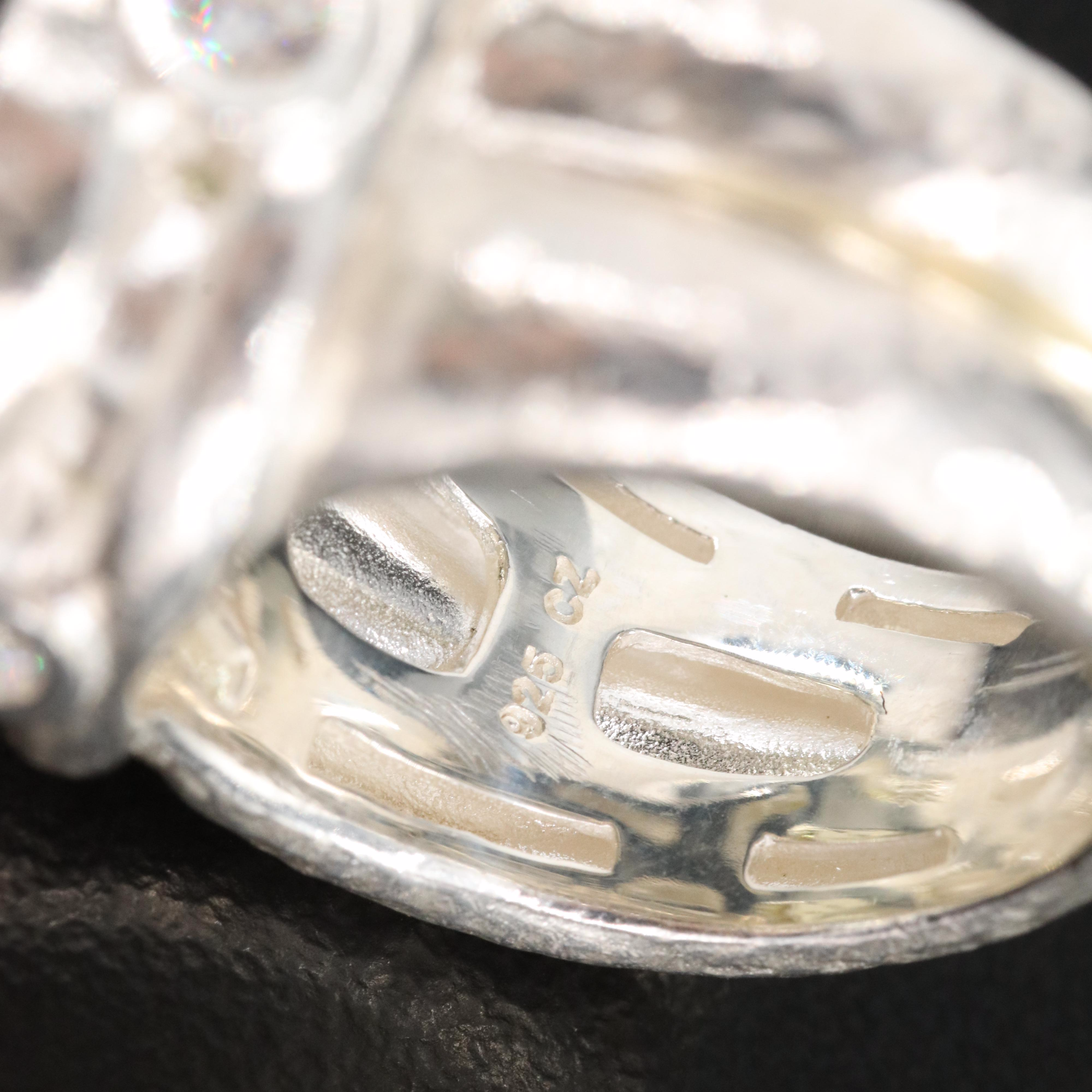 SeidenGang Sterling Citrine and Cubic Zirconia Ring