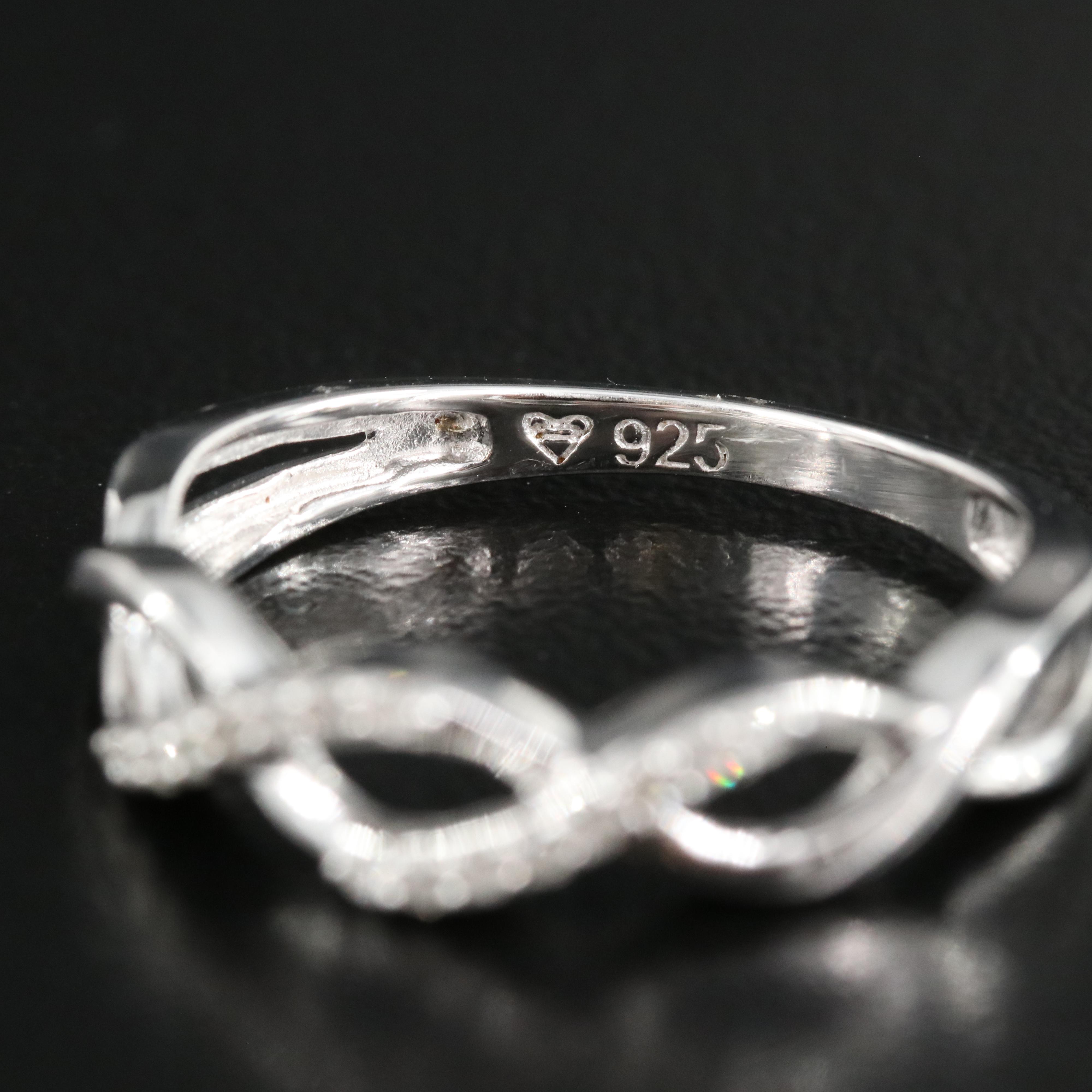 Sterling Diamond Braided Band
