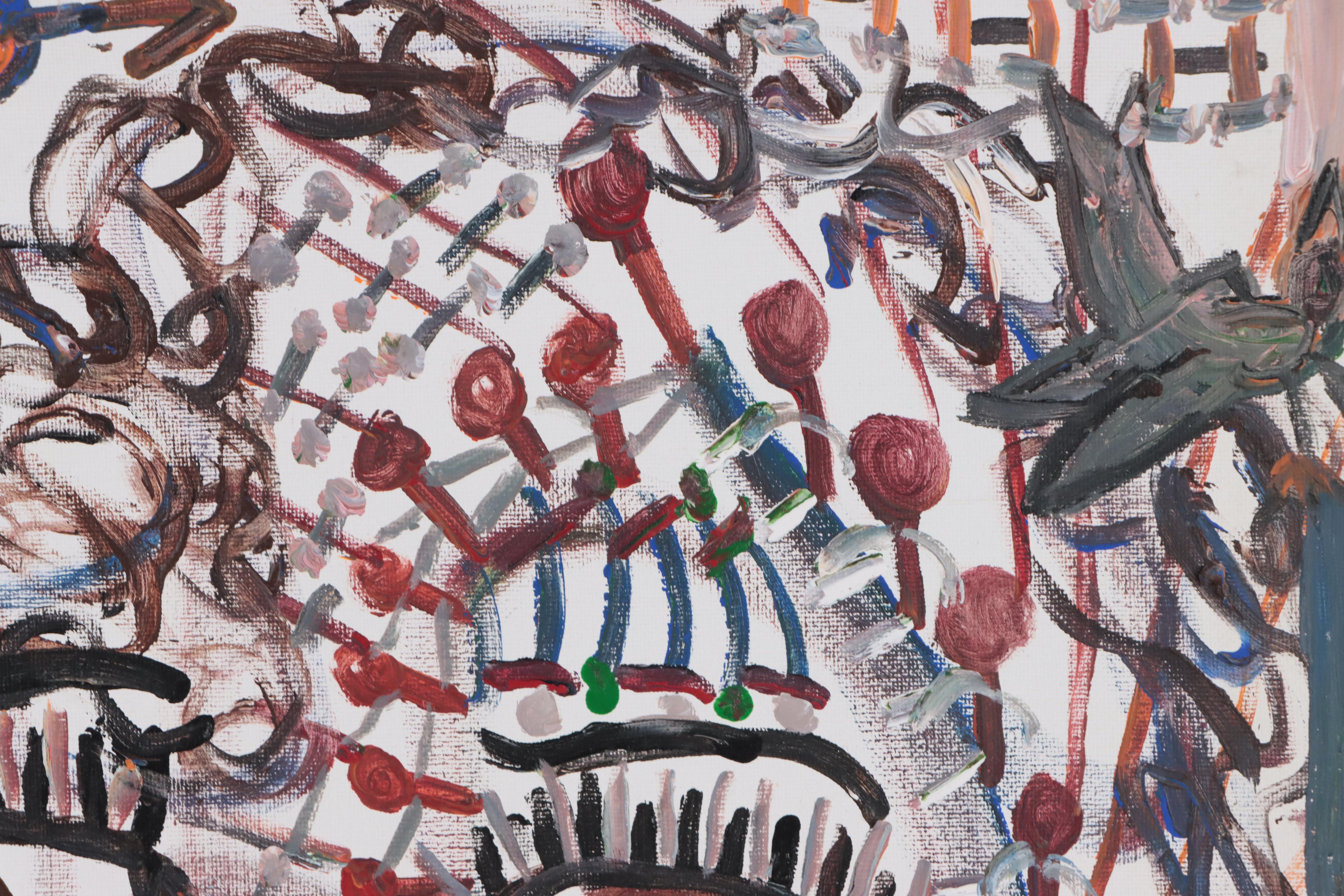 Robert Wright Surreal Portrait Acrylic Painting