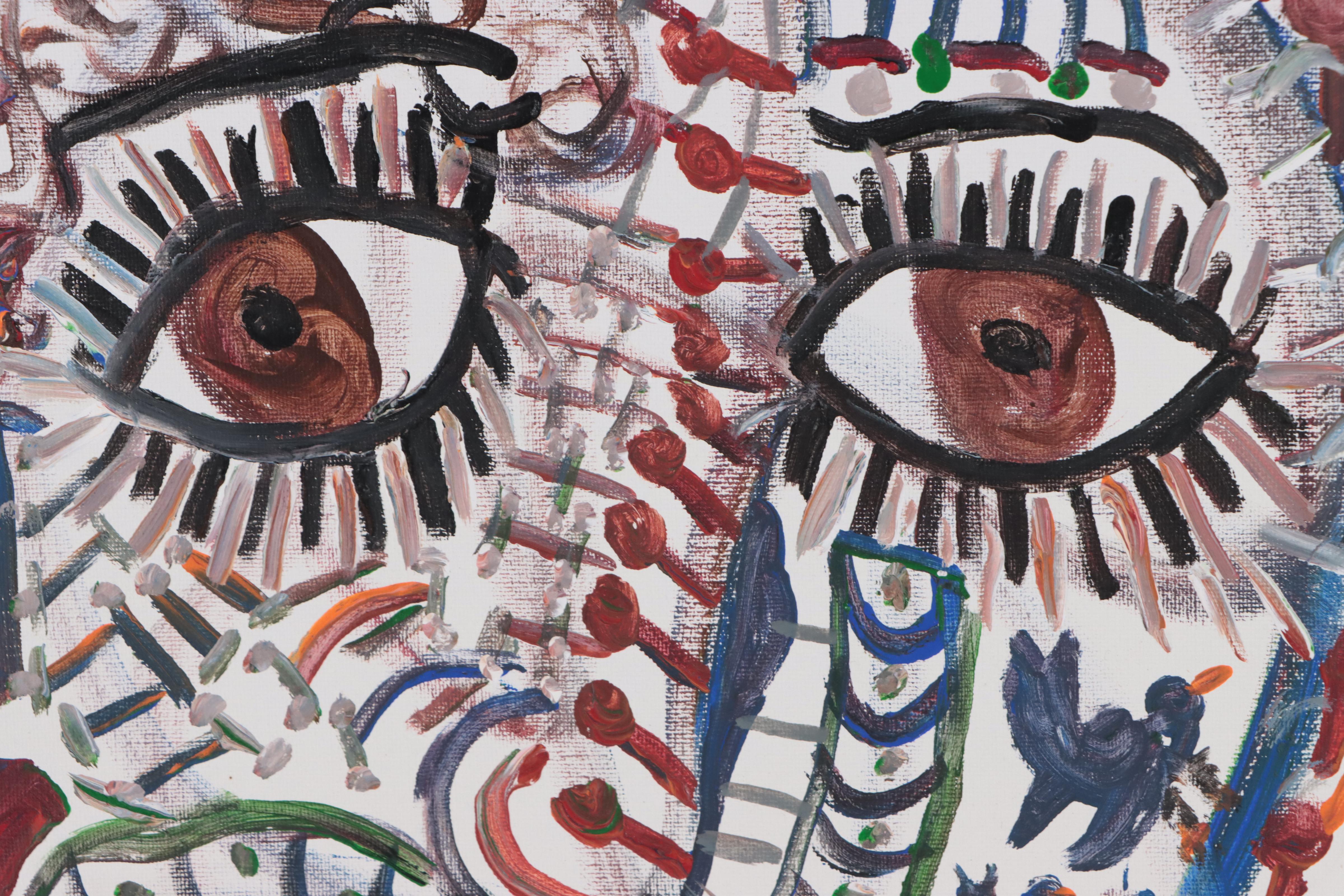 Robert Wright Surreal Portrait Acrylic Painting