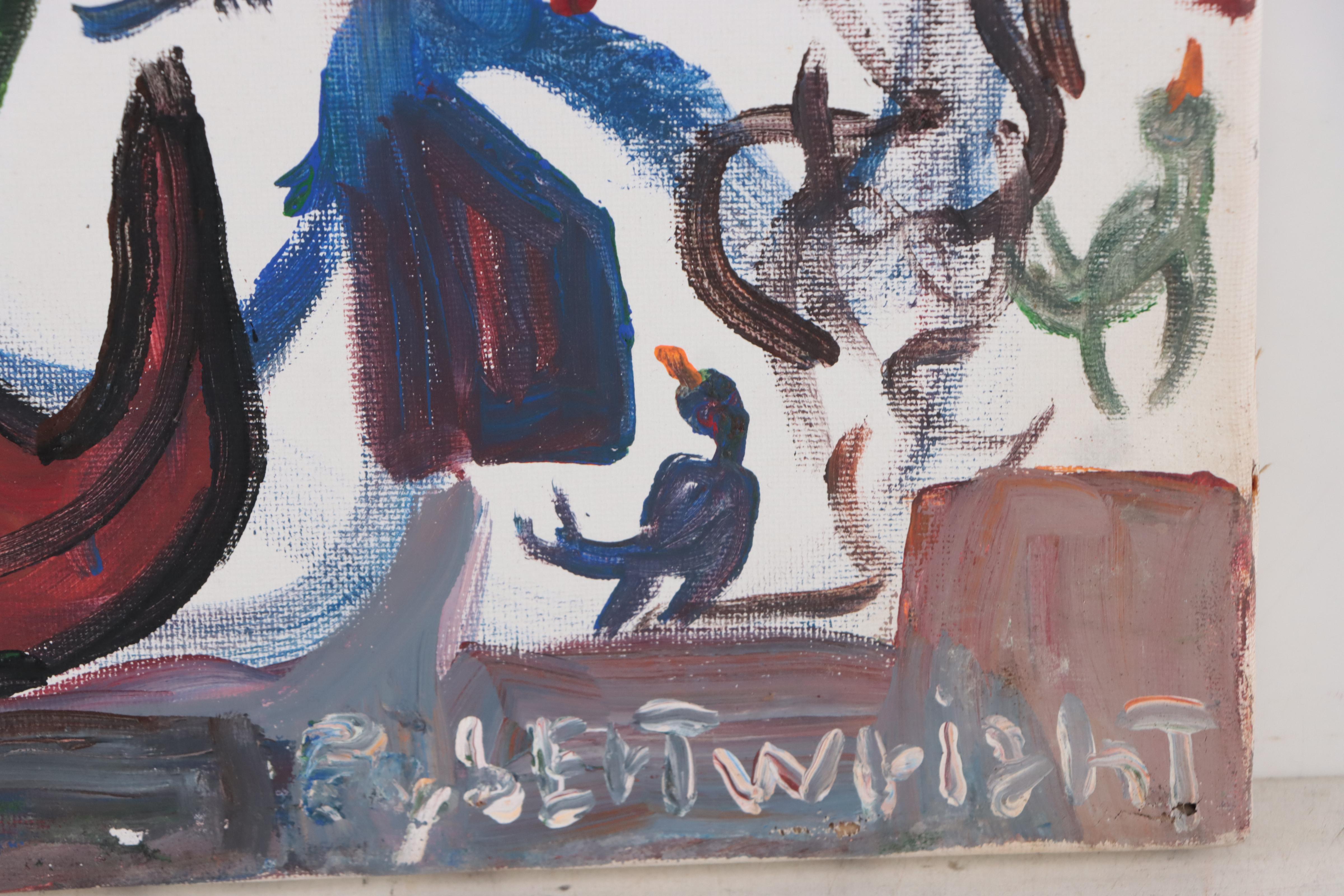 Robert Wright Surreal Portrait Acrylic Painting