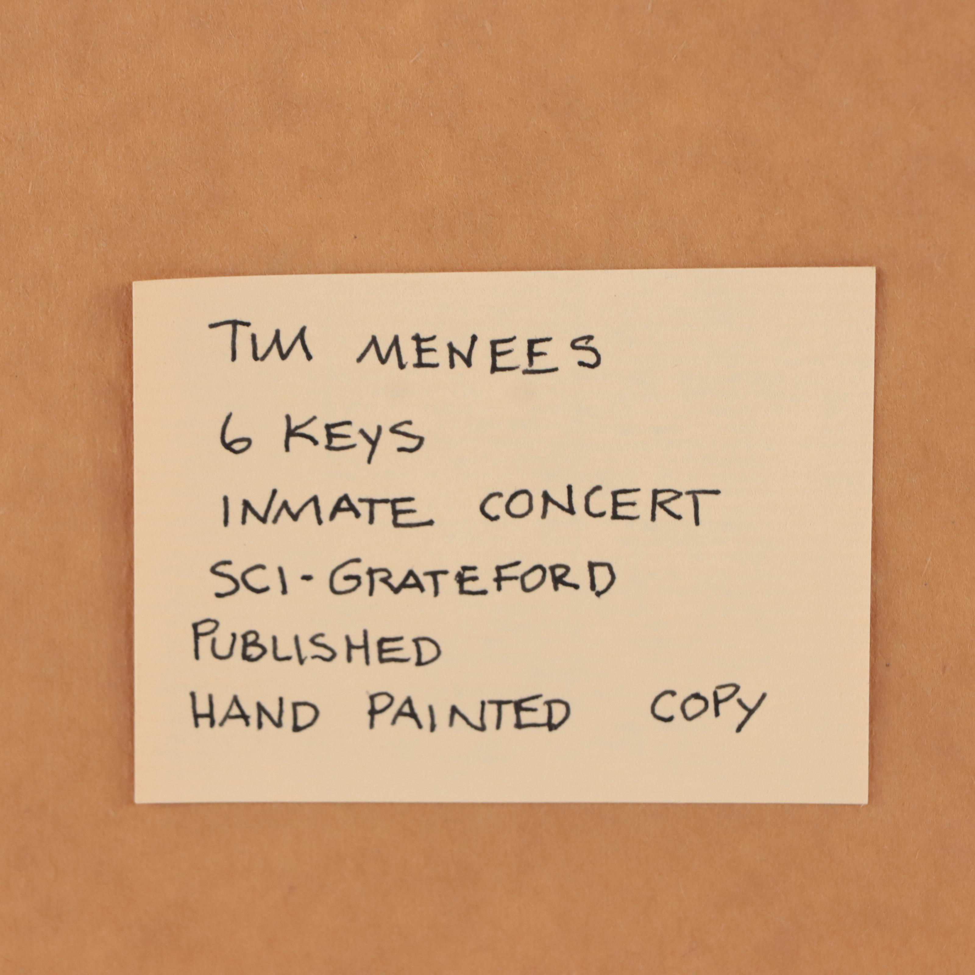 Tim Menees Hand-Embellished Lithograph "6 Keys: Inmate Concert"