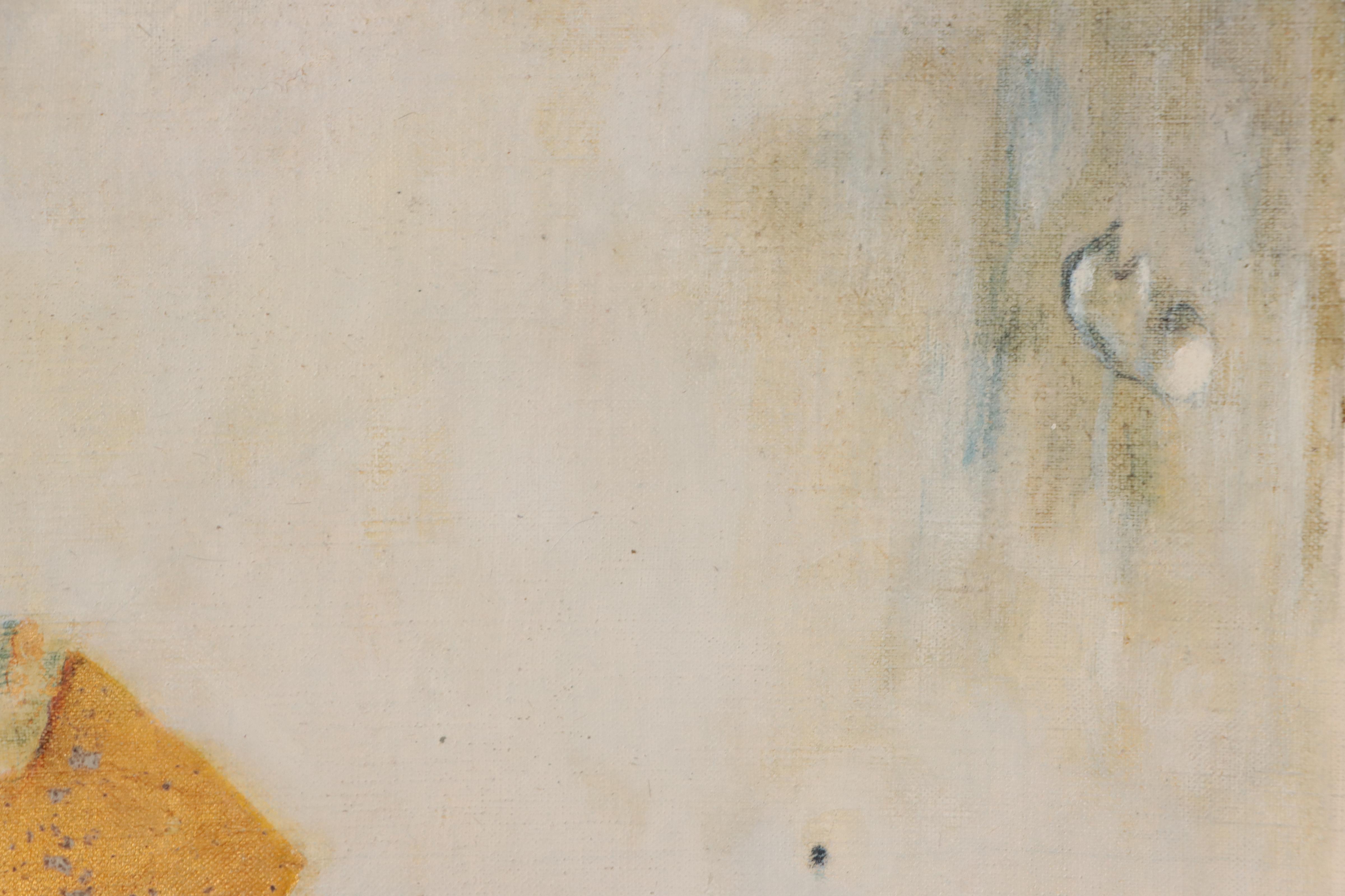 Oil Painting of Abstracted Still Life With Object Fragments