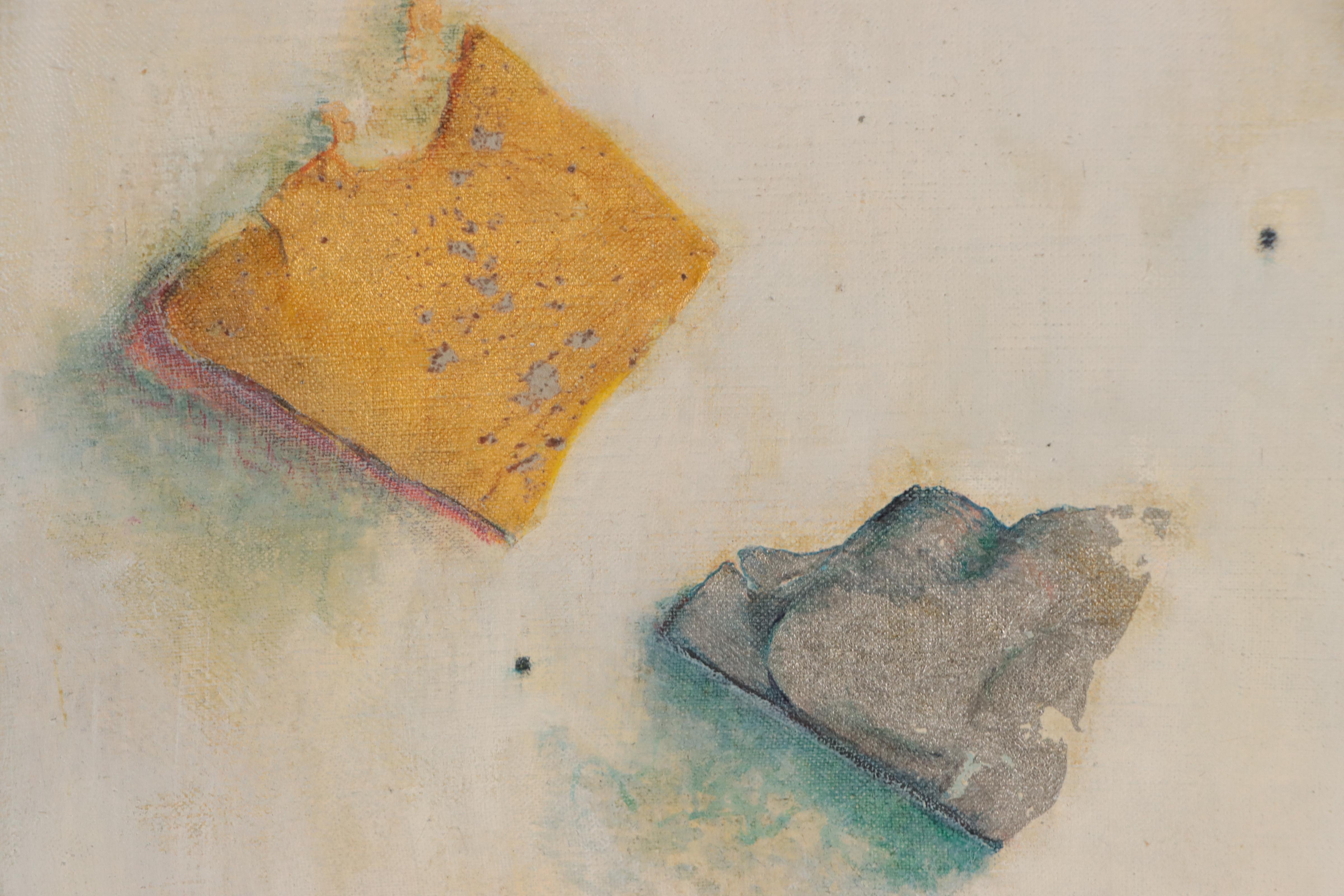 Oil Painting of Abstracted Still Life With Object Fragments