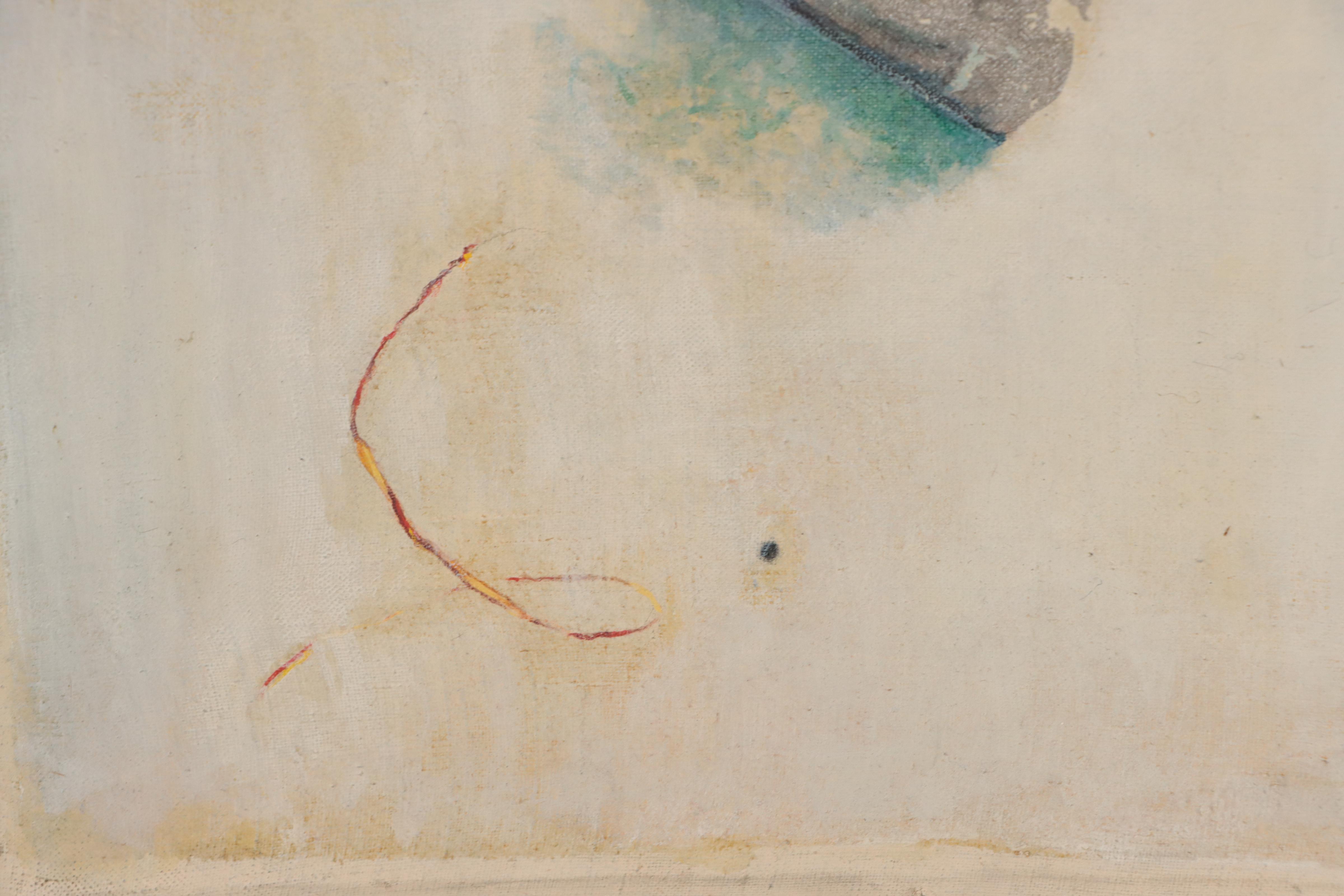 Oil Painting of Abstracted Still Life With Object Fragments