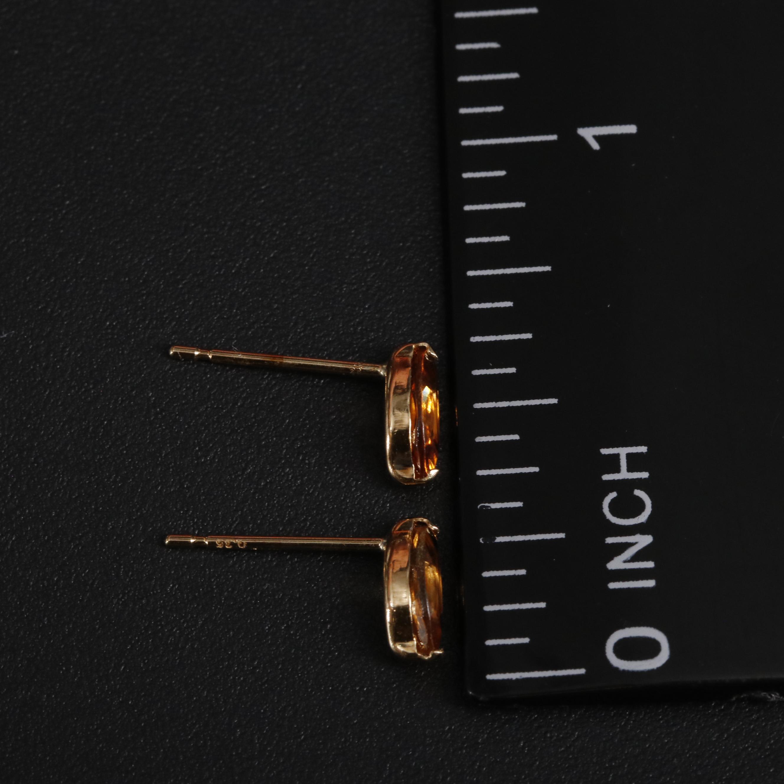 18K Zircon Stud Earrings