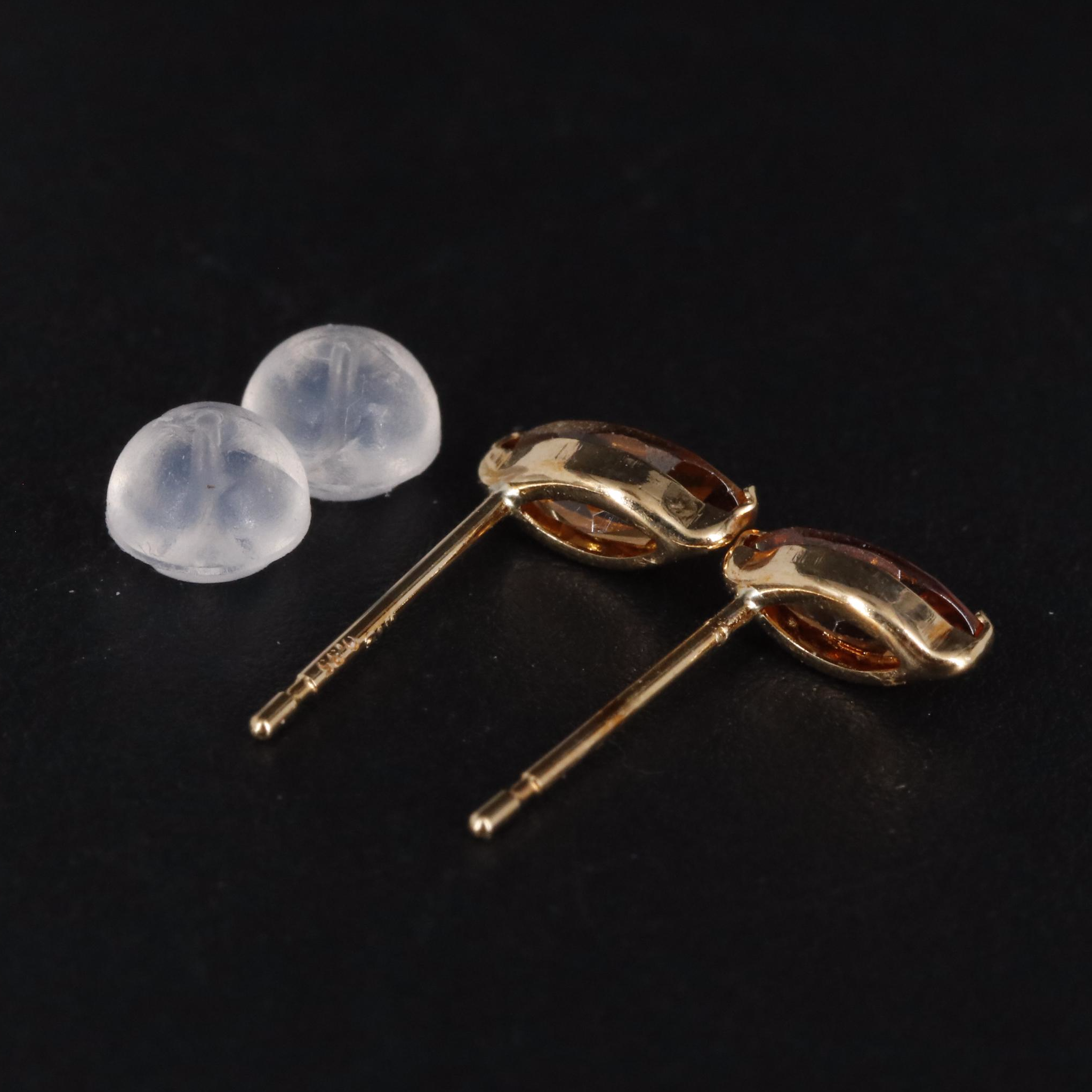 18K Zircon Stud Earrings