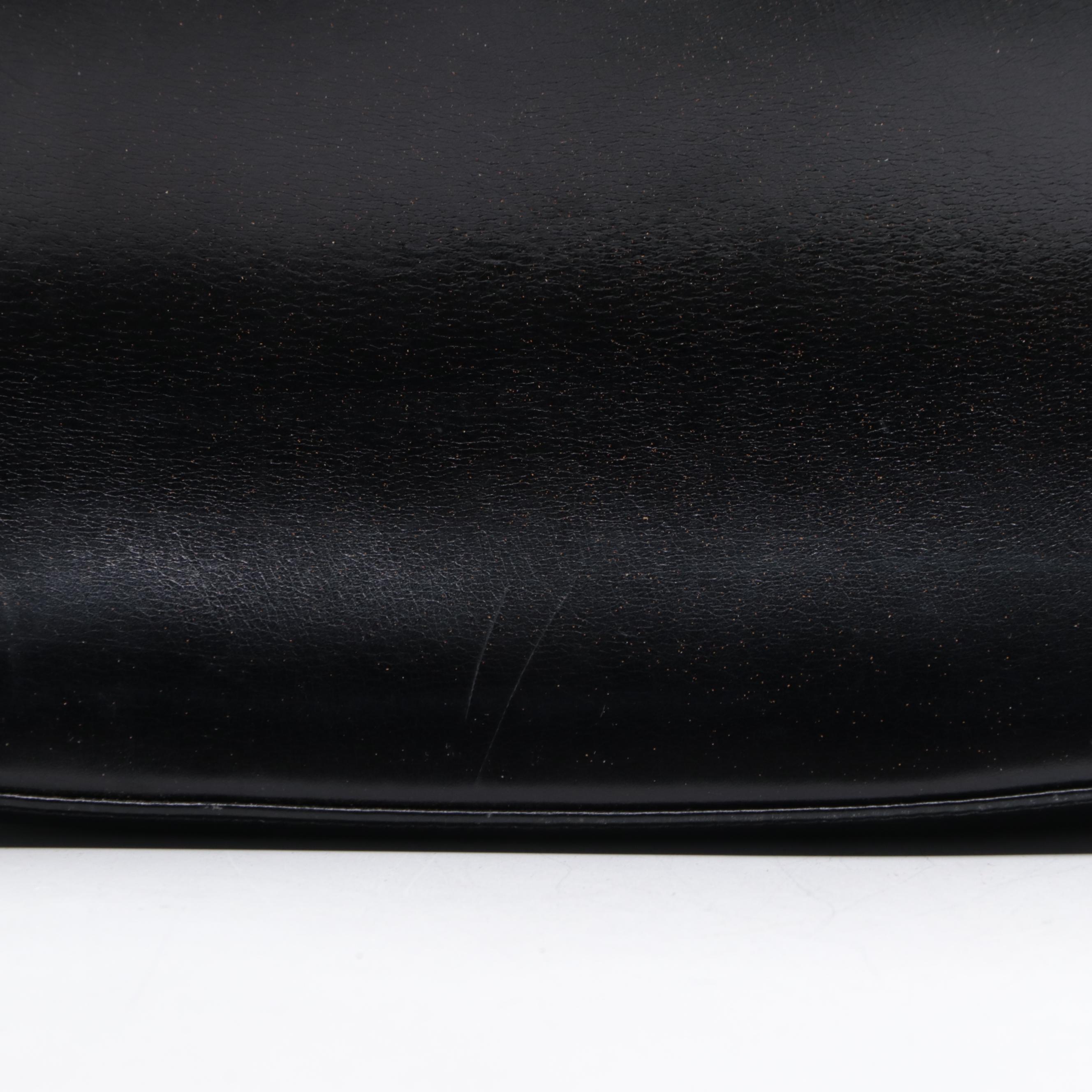 Gucci Handbag in Glazed Leather with Buckle Hardware, Mid-20th Century