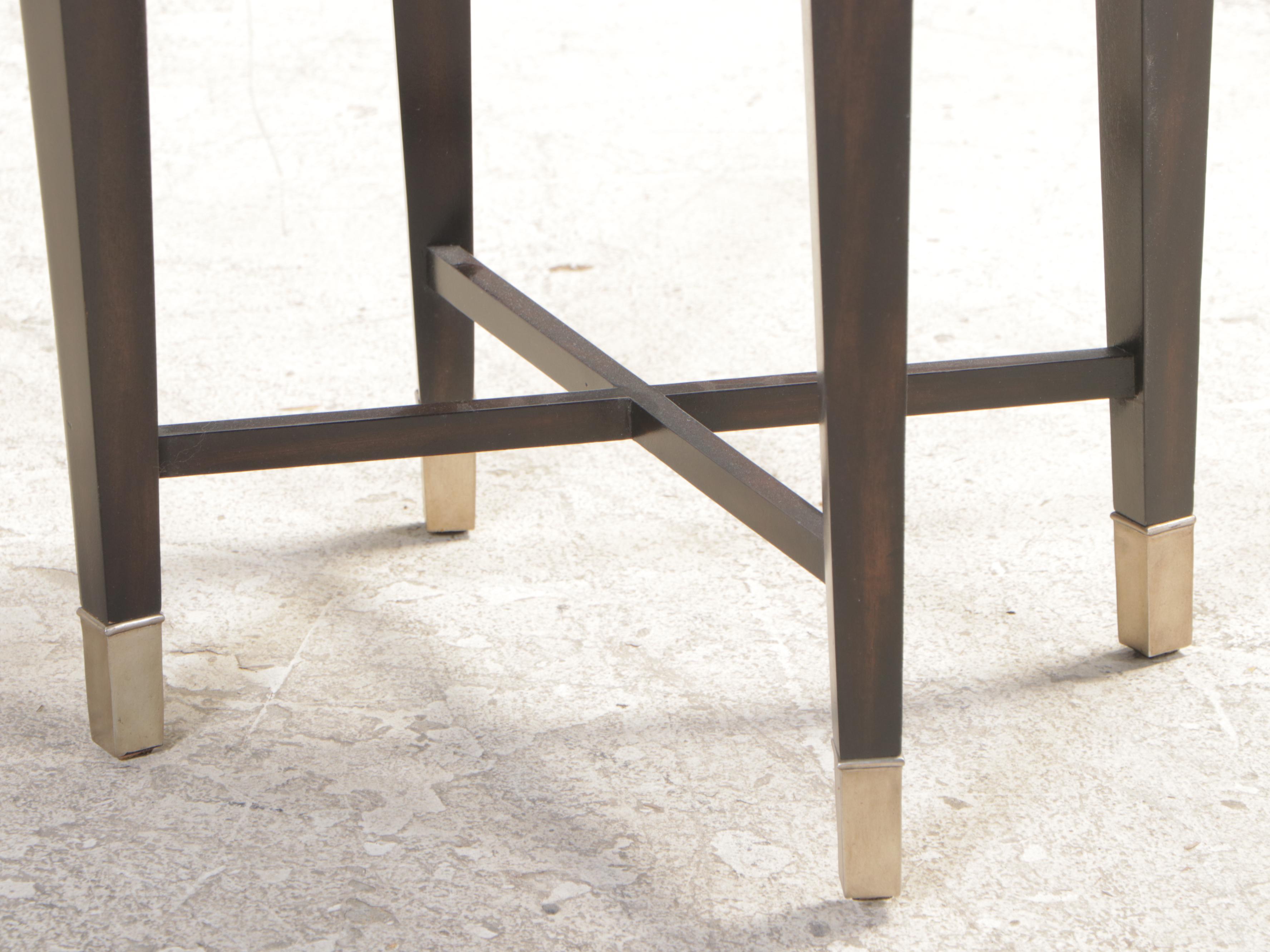 Pair of Thomasville "Bogart Luxe Collection" Faux Shagreen Lift-Top End Tables