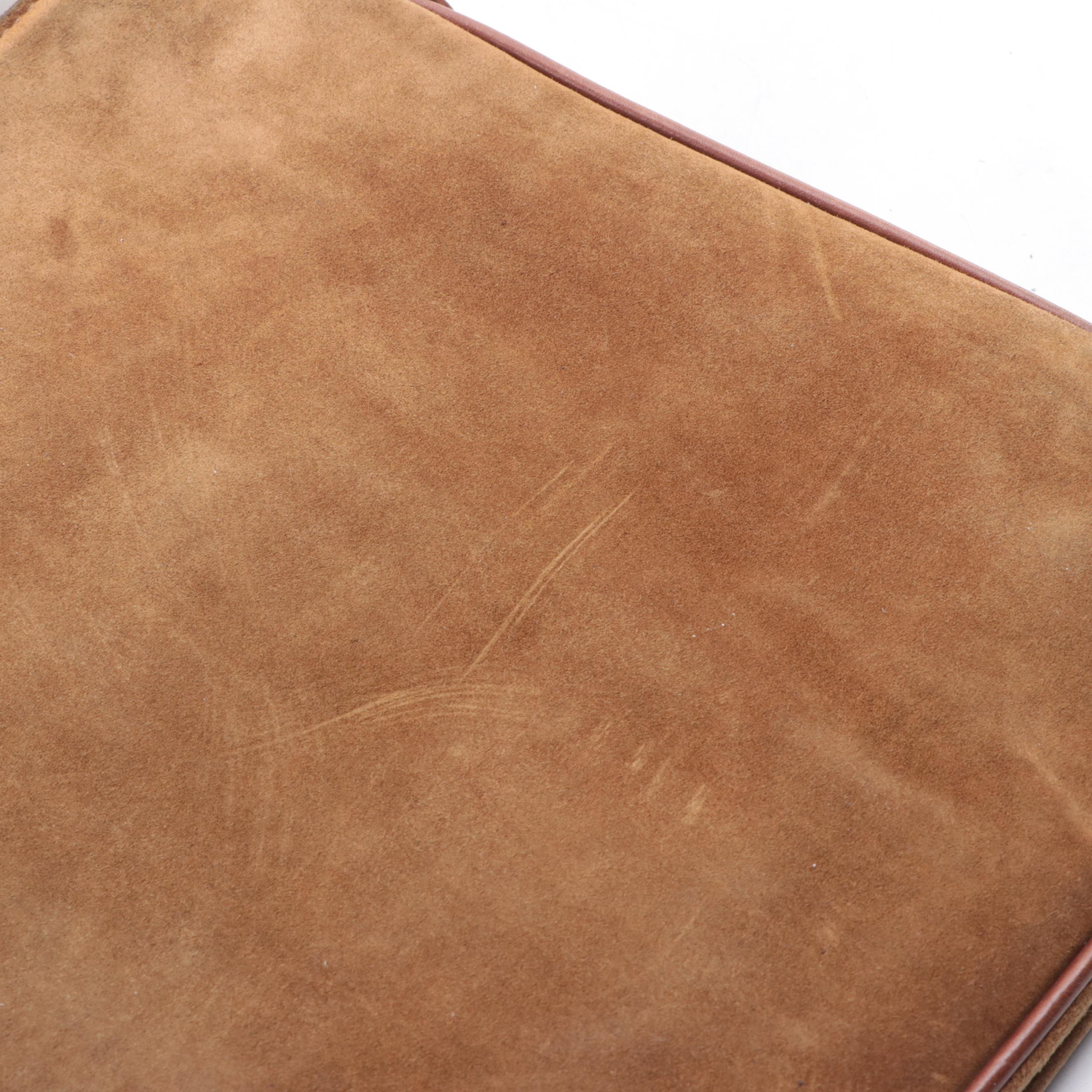 Gucci Suede and Leather Shoulder Bag, Mid-to Late 20th Century